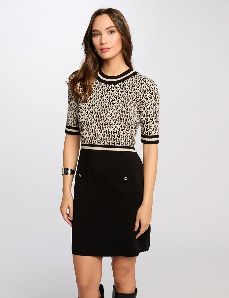 Fitted Knitted Mini Dress, MORGAN
