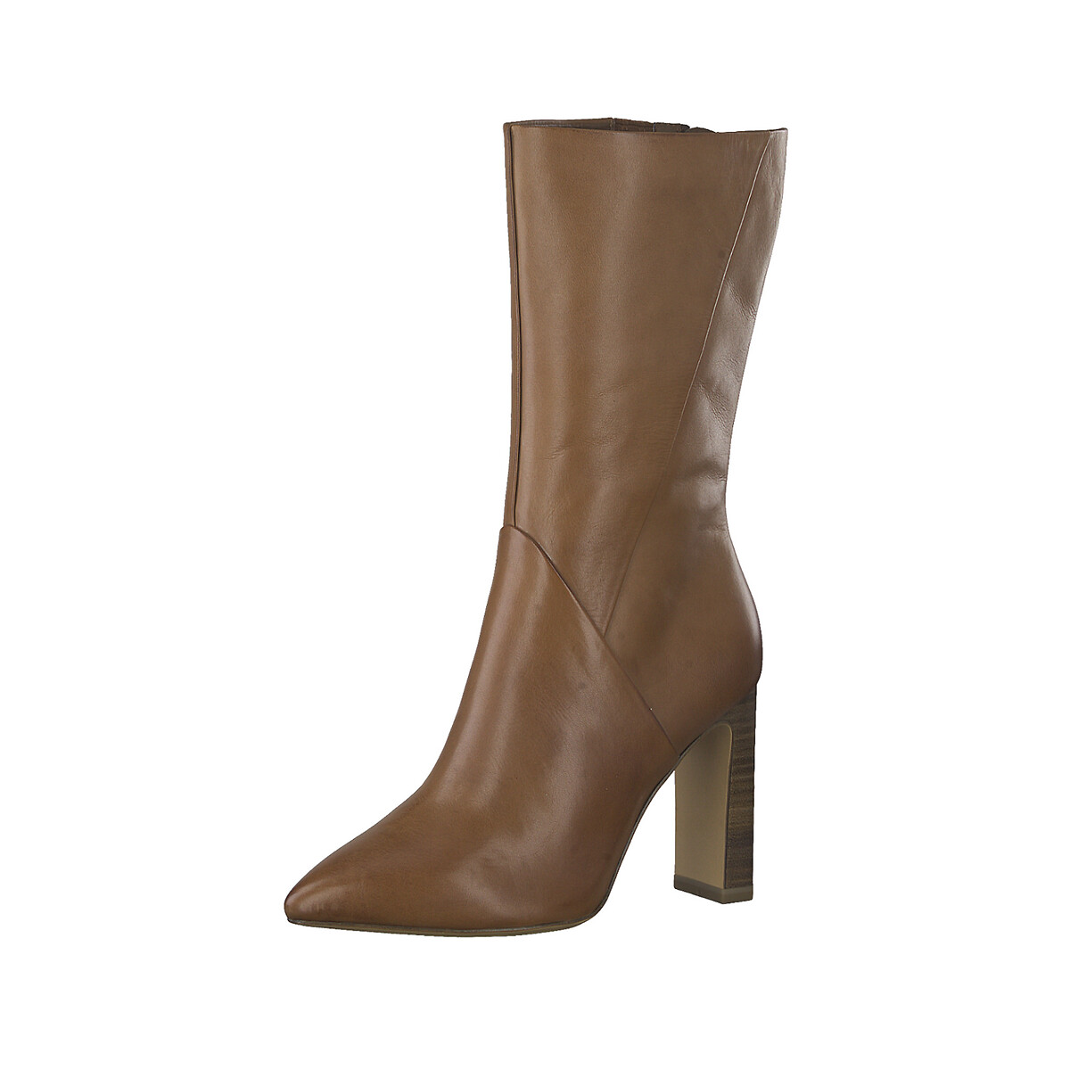 Halfhoge laarzen in leer cognac Tamaris | La Redoute