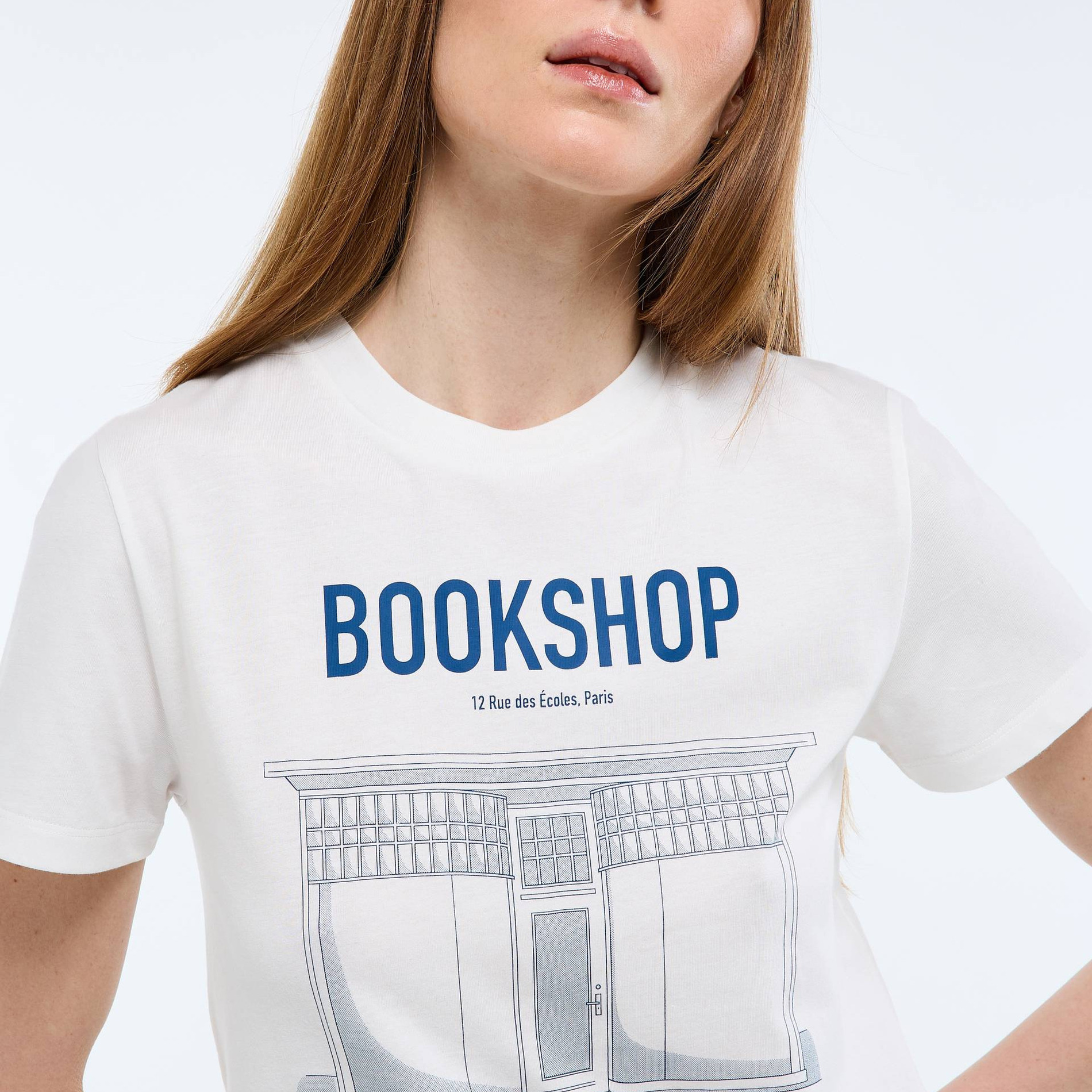 T-shirt à manches courtes avec imprimé placé, MONOPRIX