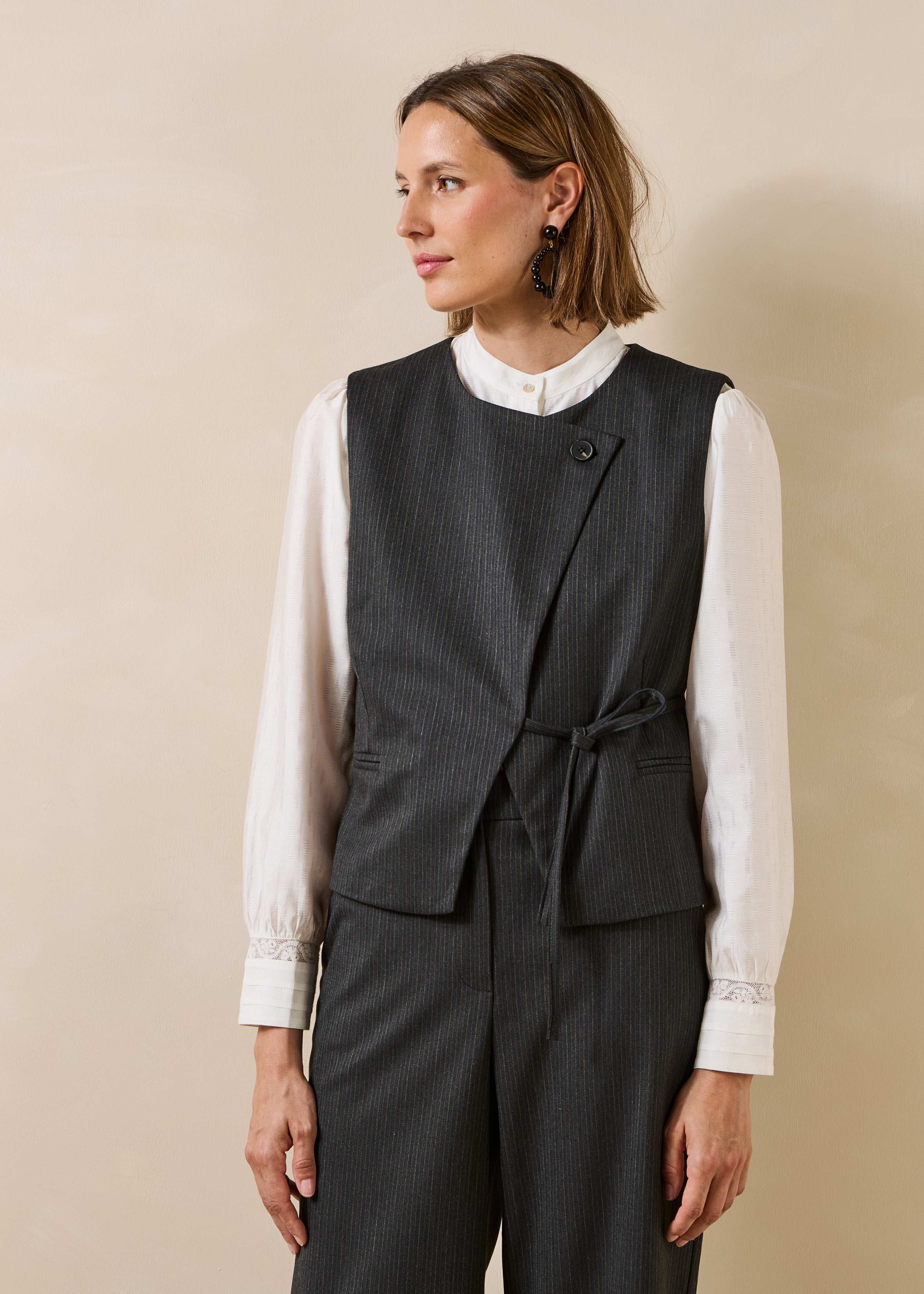 Veste sans manches encolure ronde, LA FEE MARABOUTEE