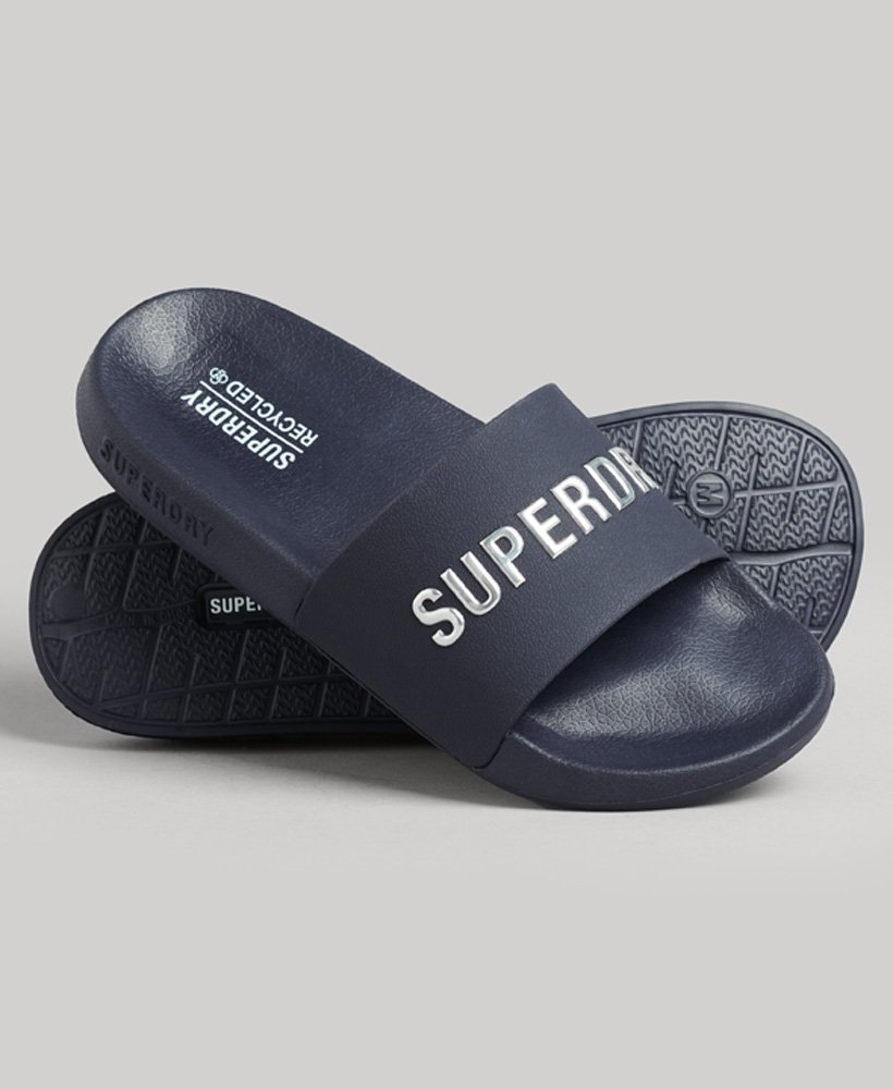 Claquettes de piscine à logo CODE, SUPERDRY