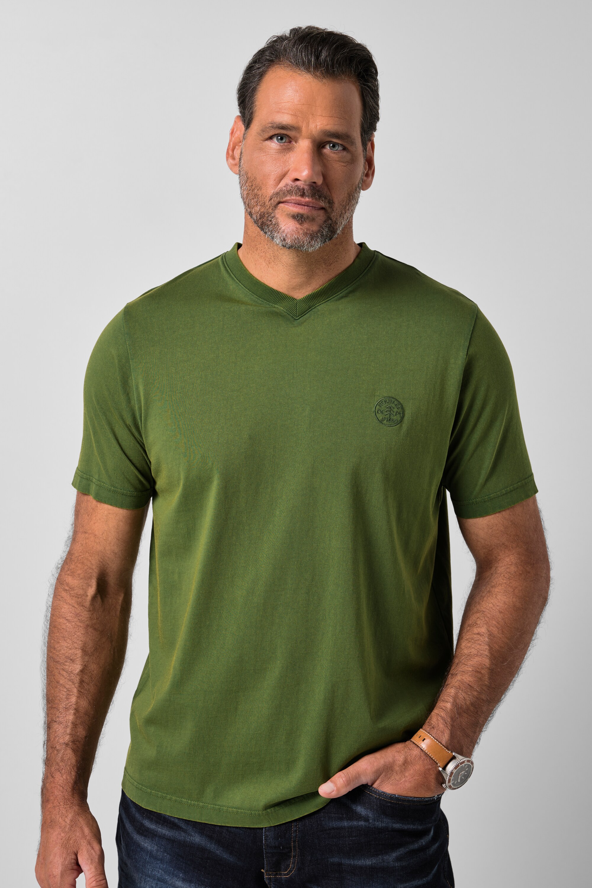 T-shirt, manches courtes, col en V, JP1880