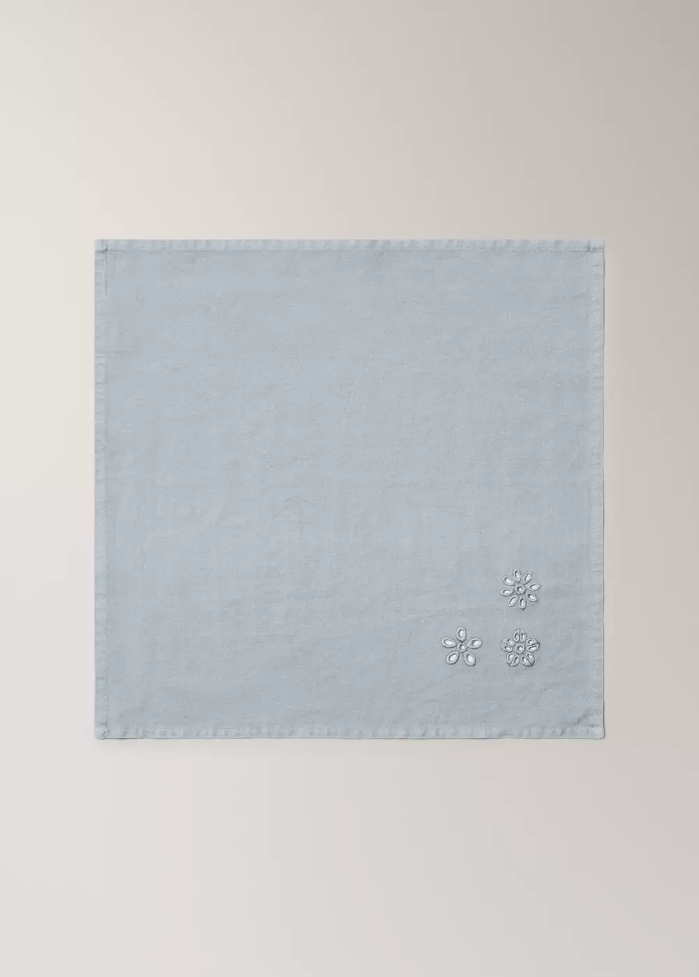 Serviettes brodées motif floral, MANGO HOME