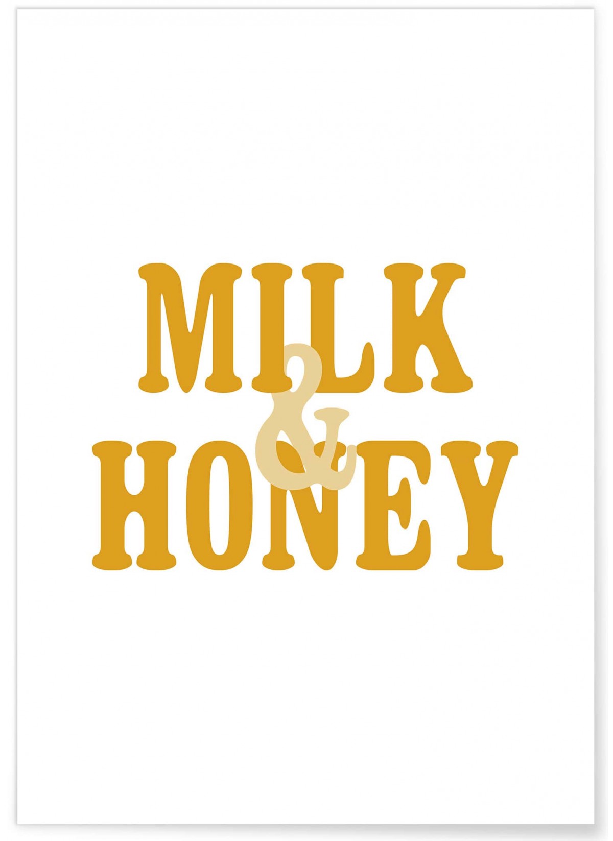 Affiche 'Milk Honey', L'AFFICHERIE