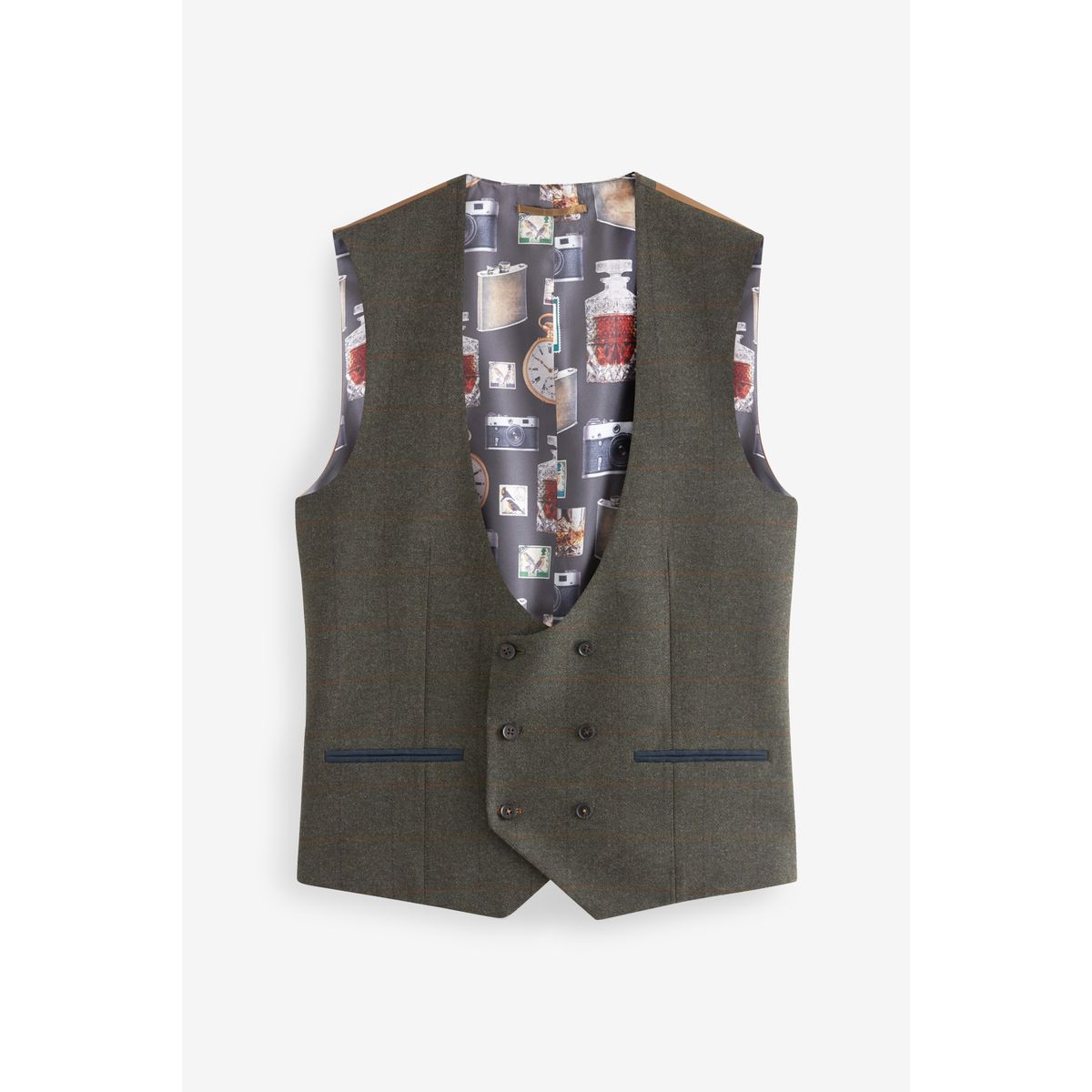 Gilet de costume aux carreaux et liserés, NEXT