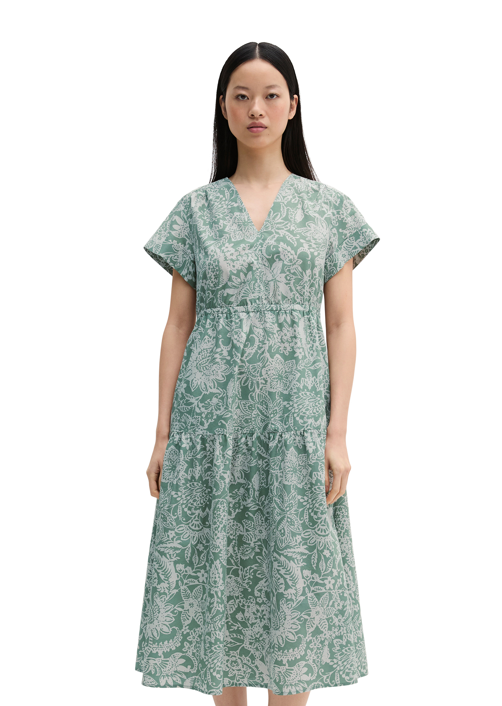 Robe d'été loose en popeline légère imprimée, MARC O'POLO