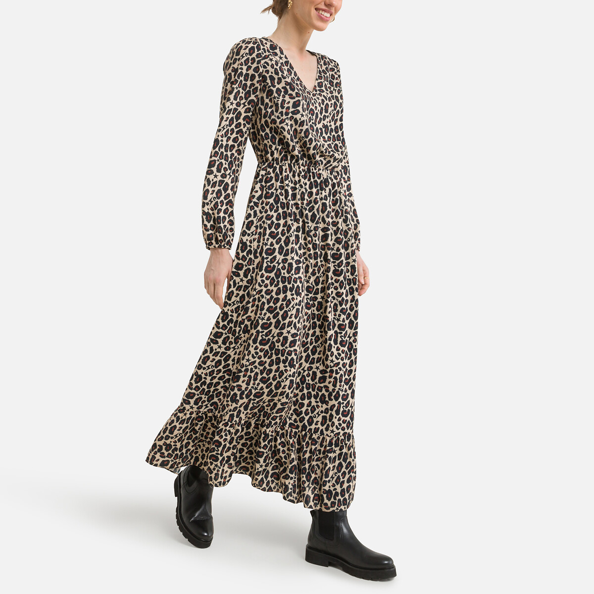 Momentum racket Vrijstelling Lange jurk, luipaardprint, lange mouwen luipaardprint Ikks | La Redoute