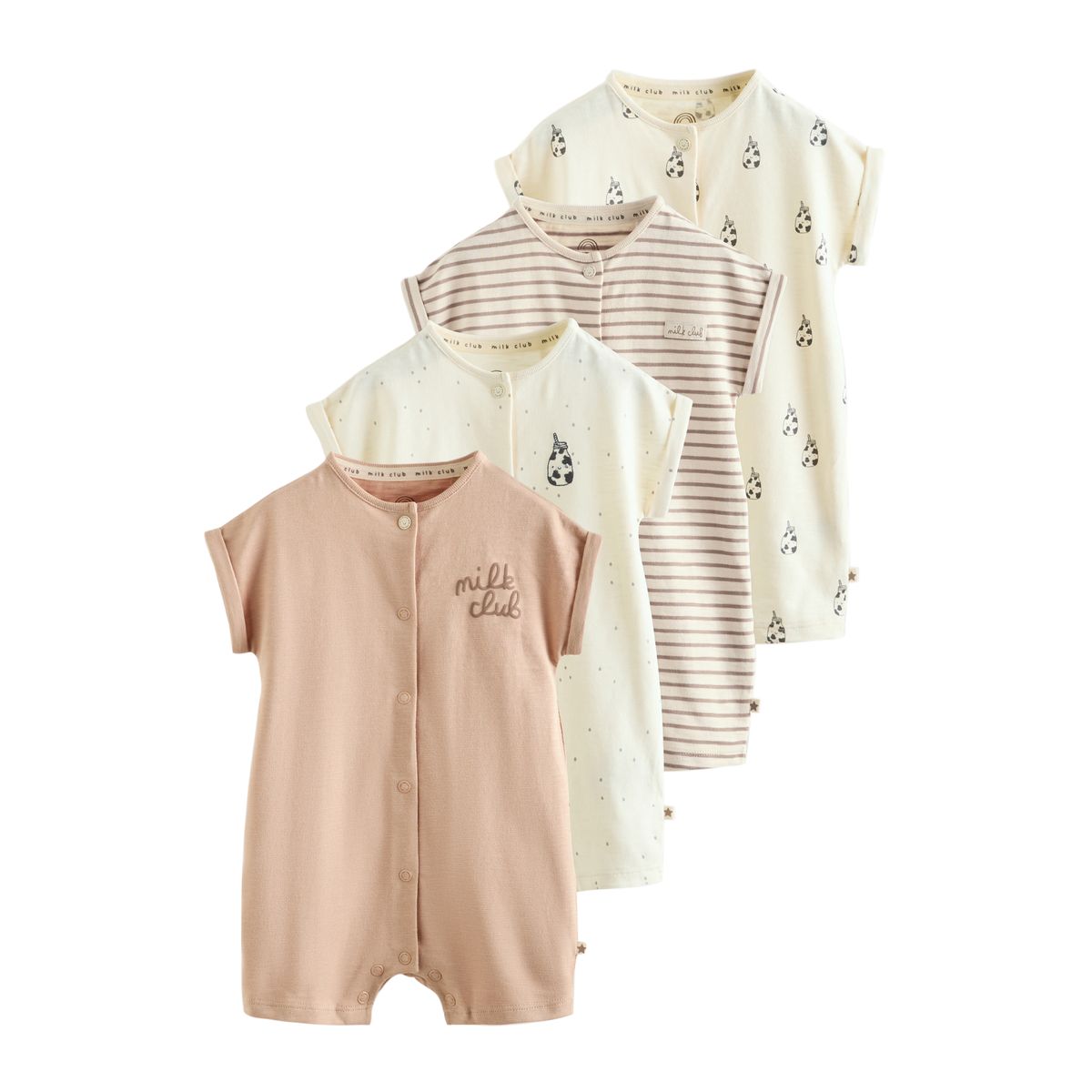 Barboteuses en jersey bébé, lot de 4, NEXT