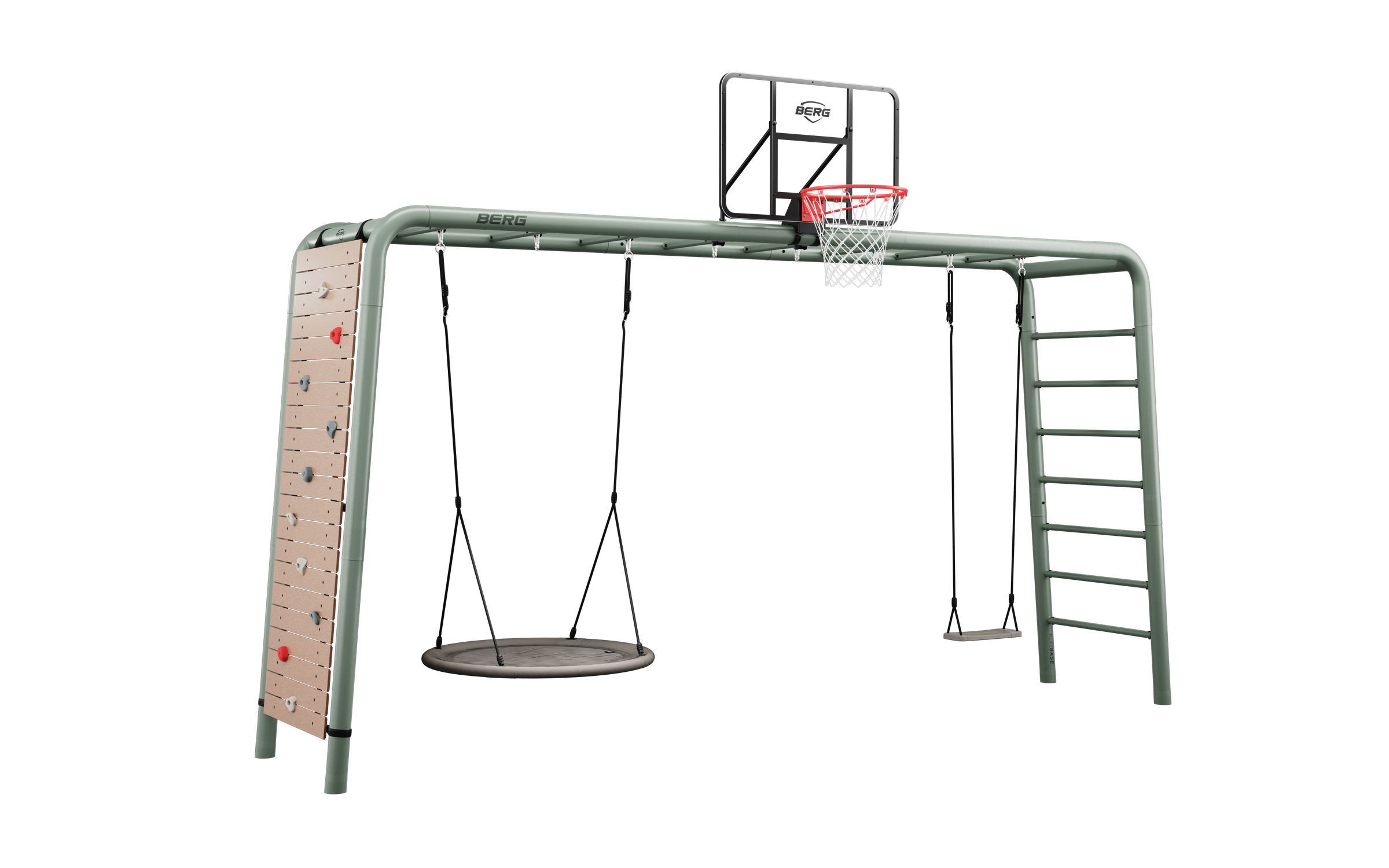 Aire de Jeux et Fitness, PlayBase Extra Large + Ultimate set Vert, BERG TOYS