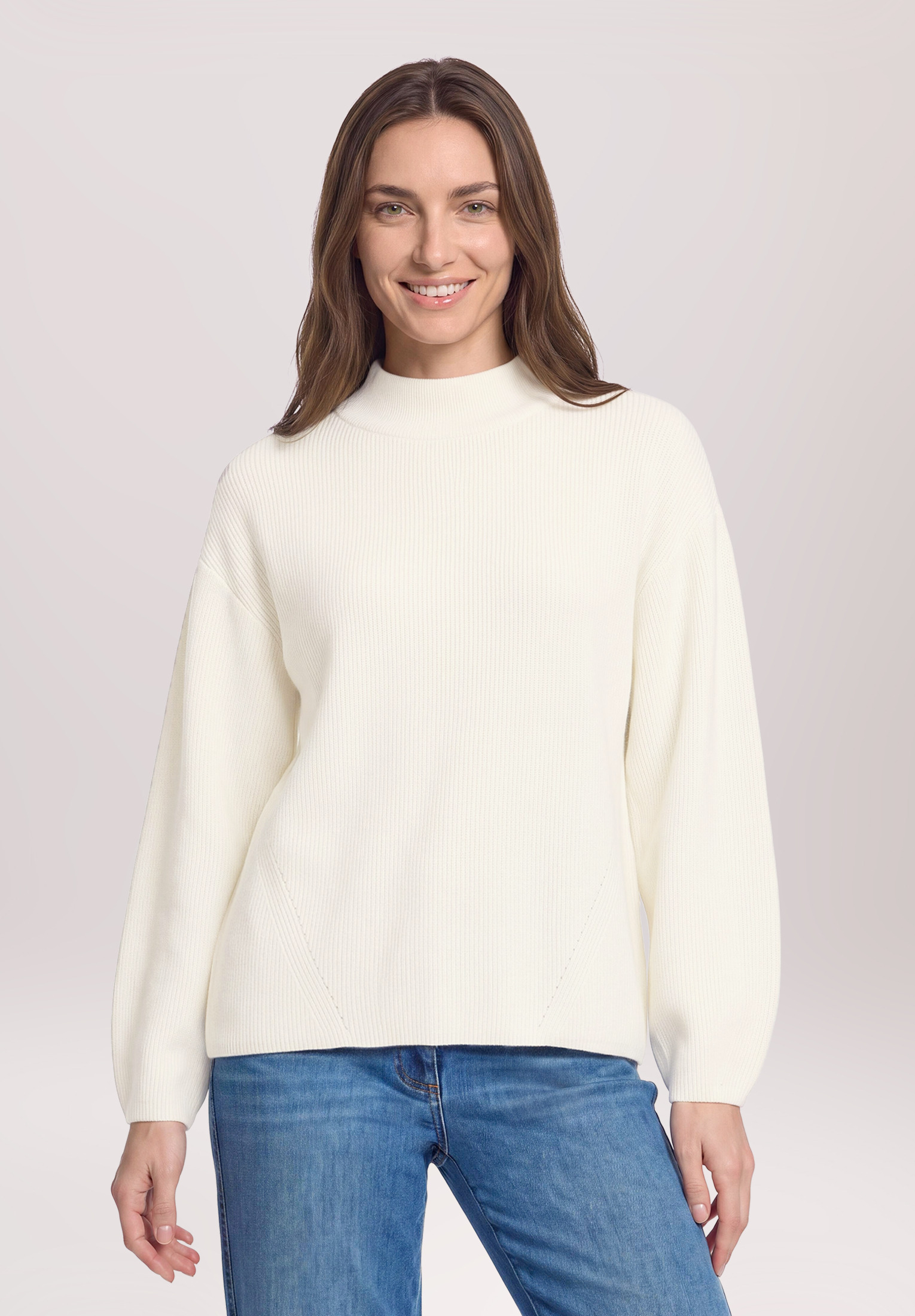 Pull-over en maille à col droit, BETTY BARCLAY