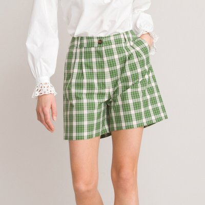 Checked Cotton Shorts, Made in Europe LA REDOUTE COLLECTIONS