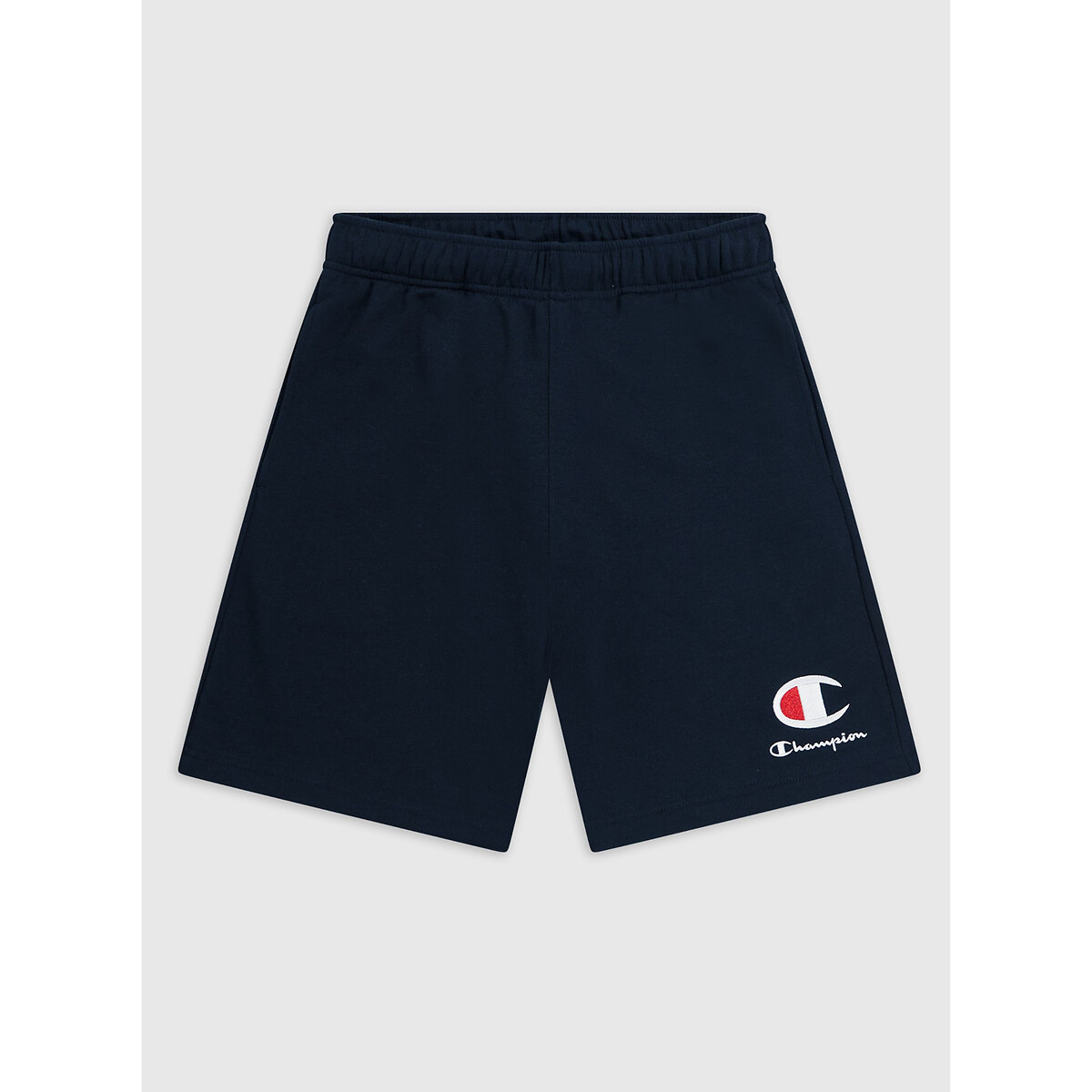 Image of Embroidered Logo Shorts in Cotton Mix