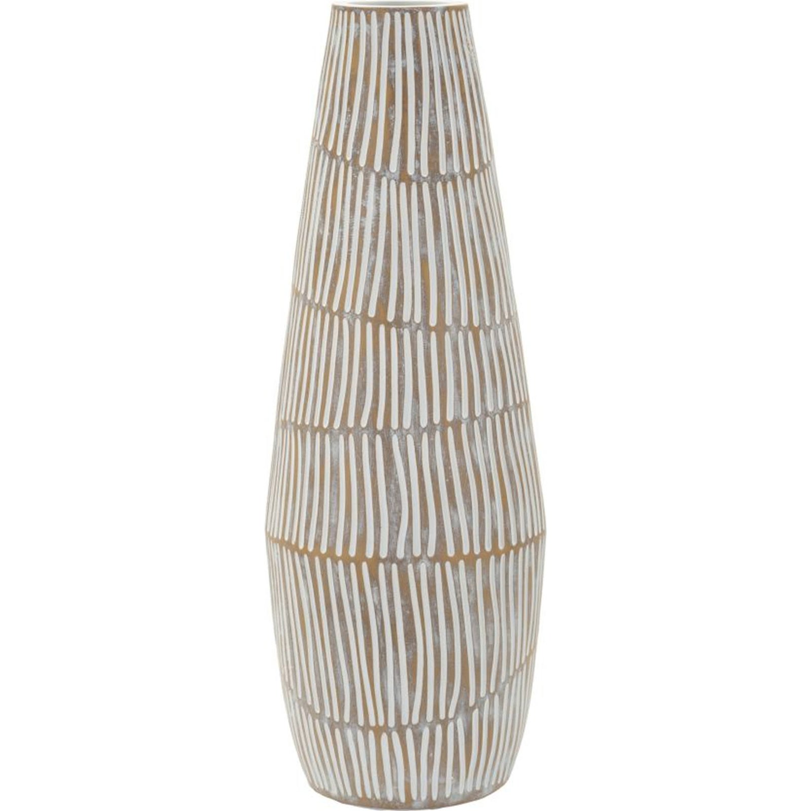 Vase haut gravé finition white wash MODERN, RECOLLECTION
