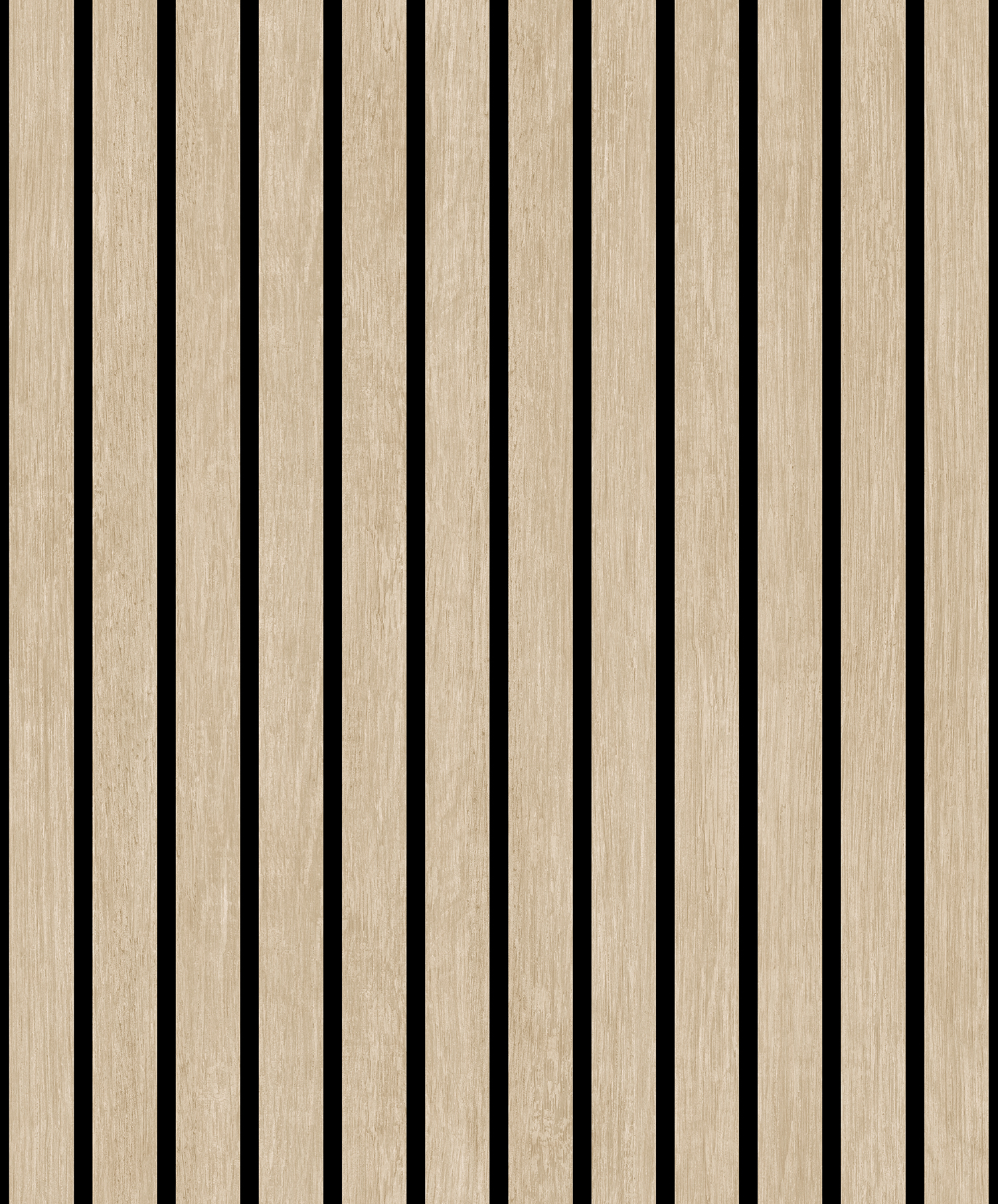 Papier peint lambris acoustique chêne naturel, HEXOA