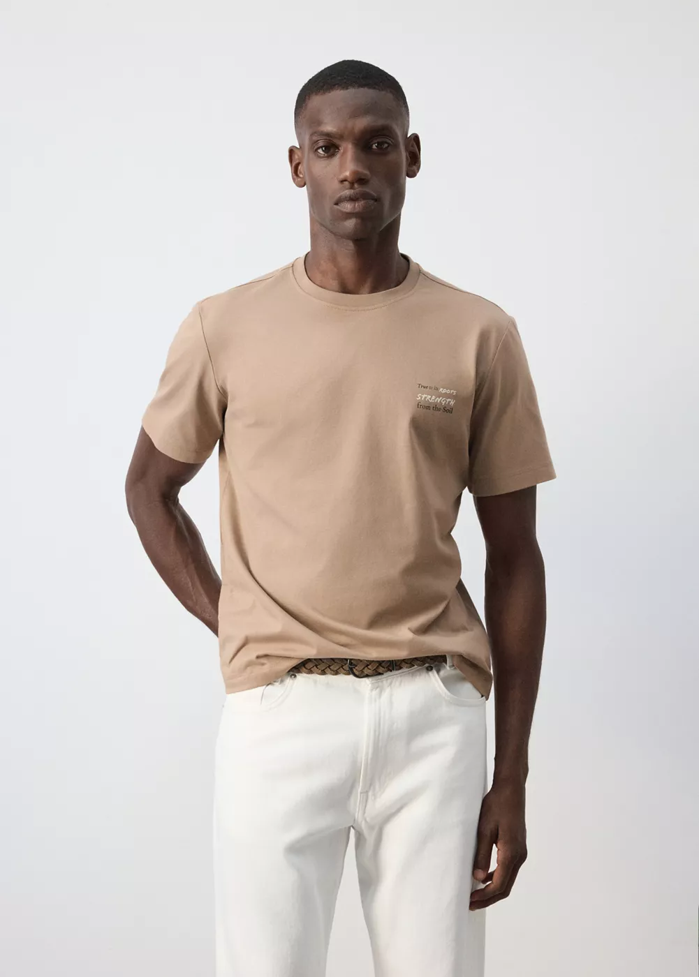 T-shirt 100 % coton imprimé, MANGO MAN