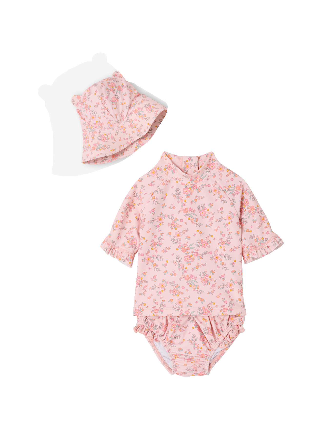 Maillot bain anti uv 3 pièces, VERTBAUDET