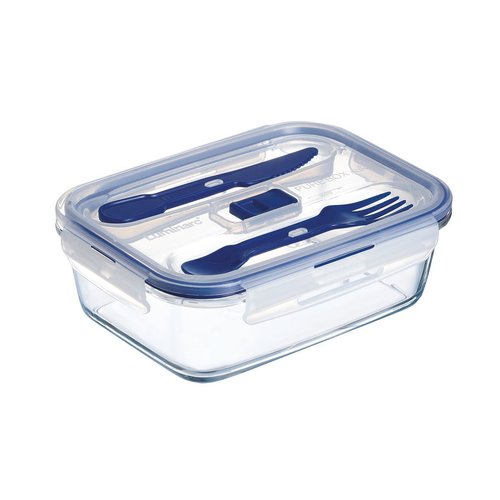 Lunch box rectangulaire verre trempé 122cl, pure box active transparent  Luminarc