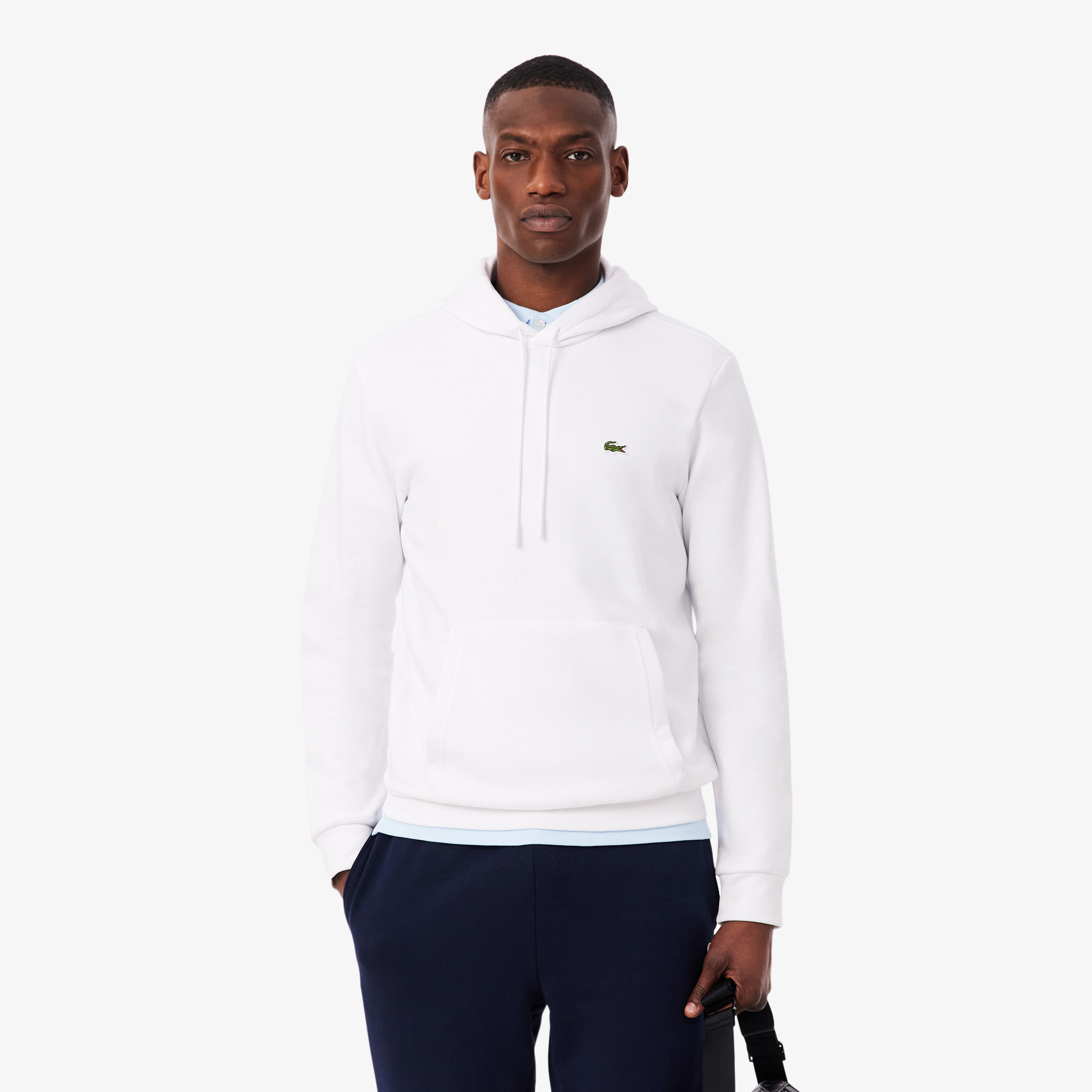 Sweatshirt à capuche molleton, LACOSTE