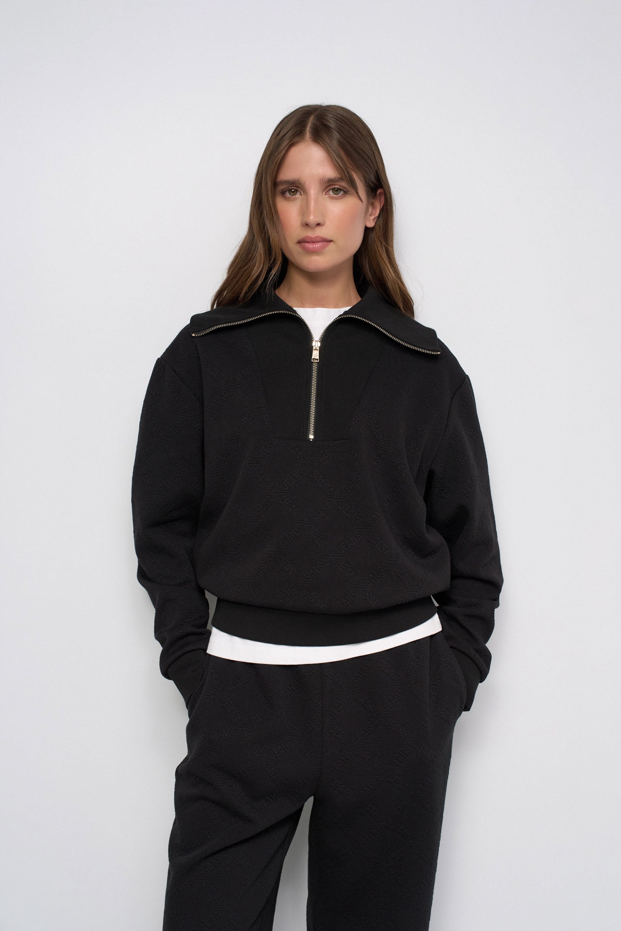 SWEATSHIRT EN JACQUARD ZIPPÉ, SALSA JEANS