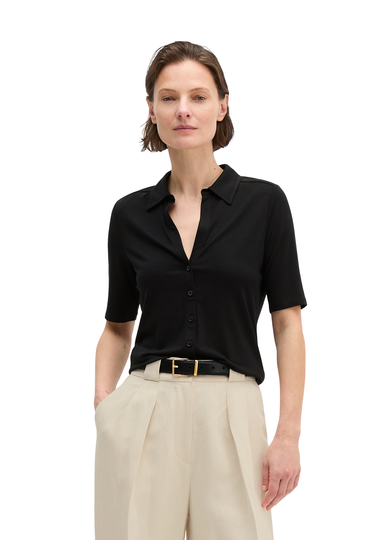 Blouse en jersey regular en LENZING™ ECOVERO™, MARC O'POLO