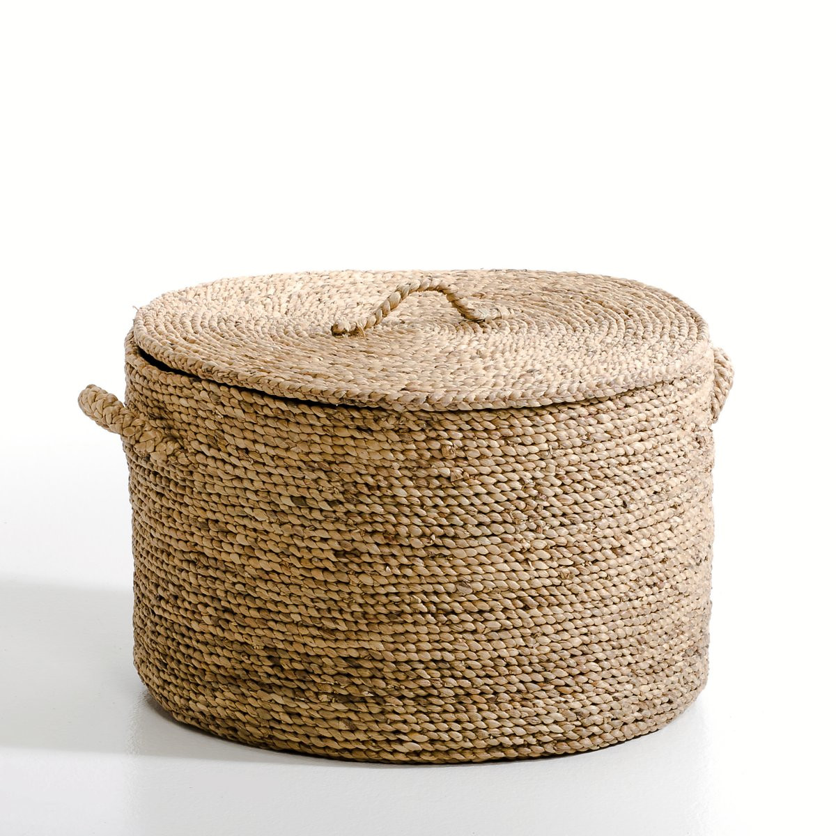 Lian Round Woven Basket H36 5cm, Round Woven Basket With Lid