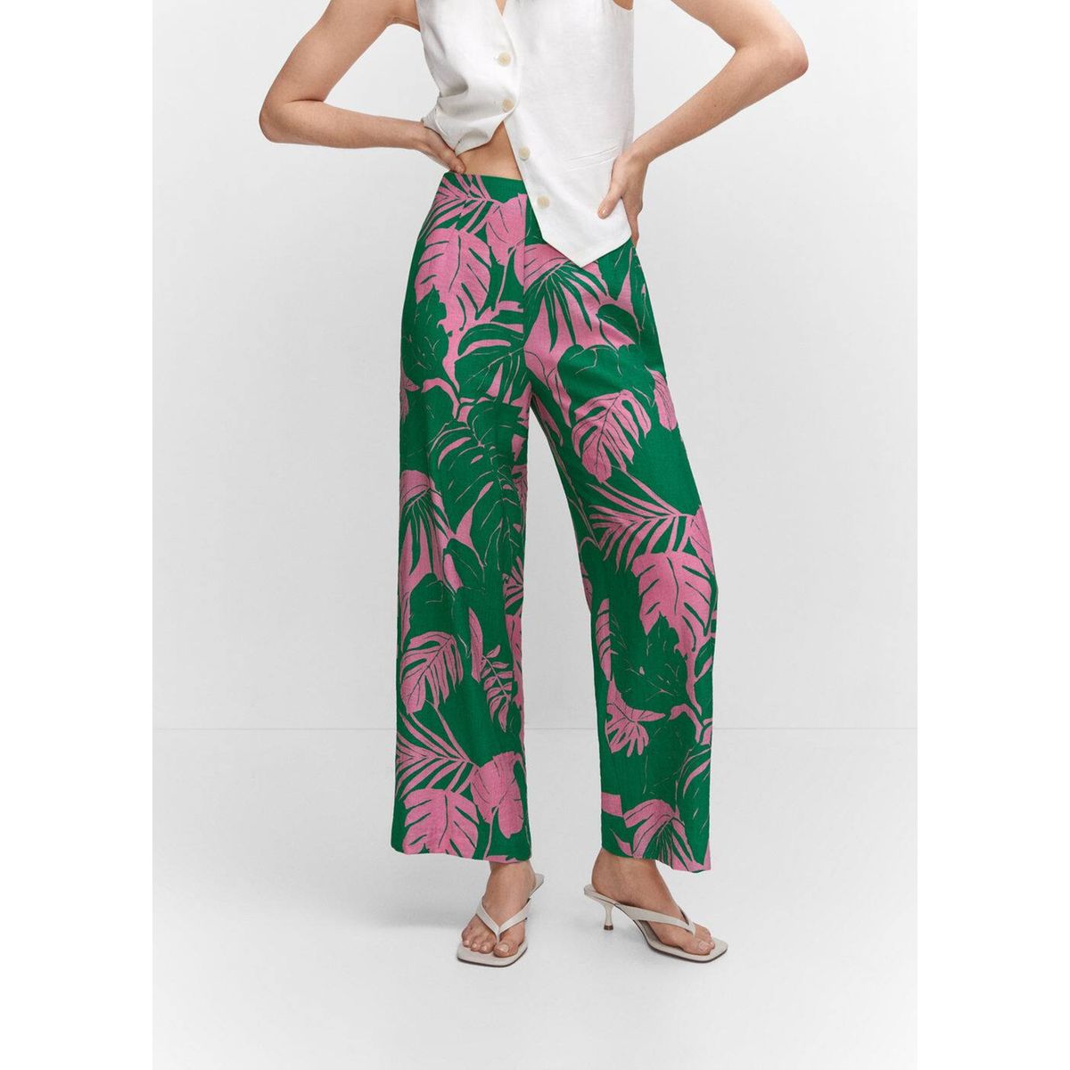 Pantalon vert online mango