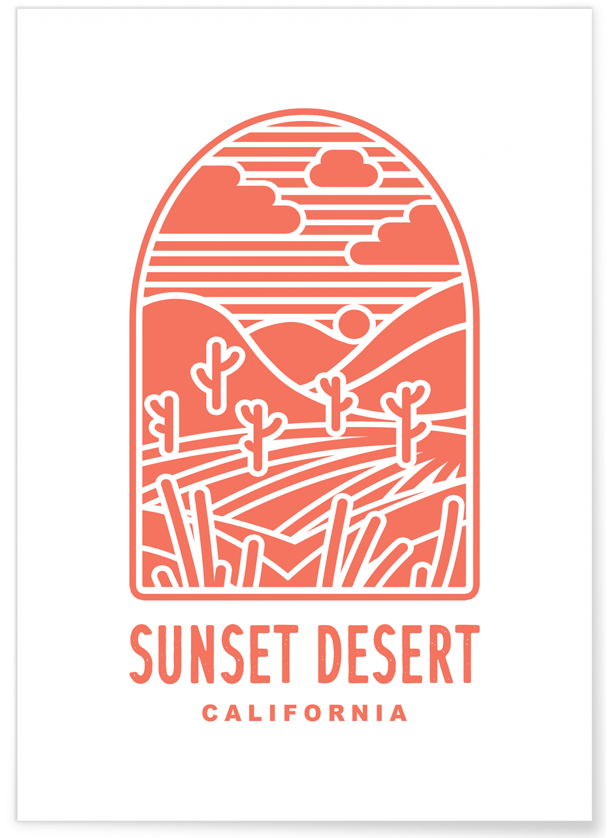 Affiche Sunset Desert, L'AFFICHERIE