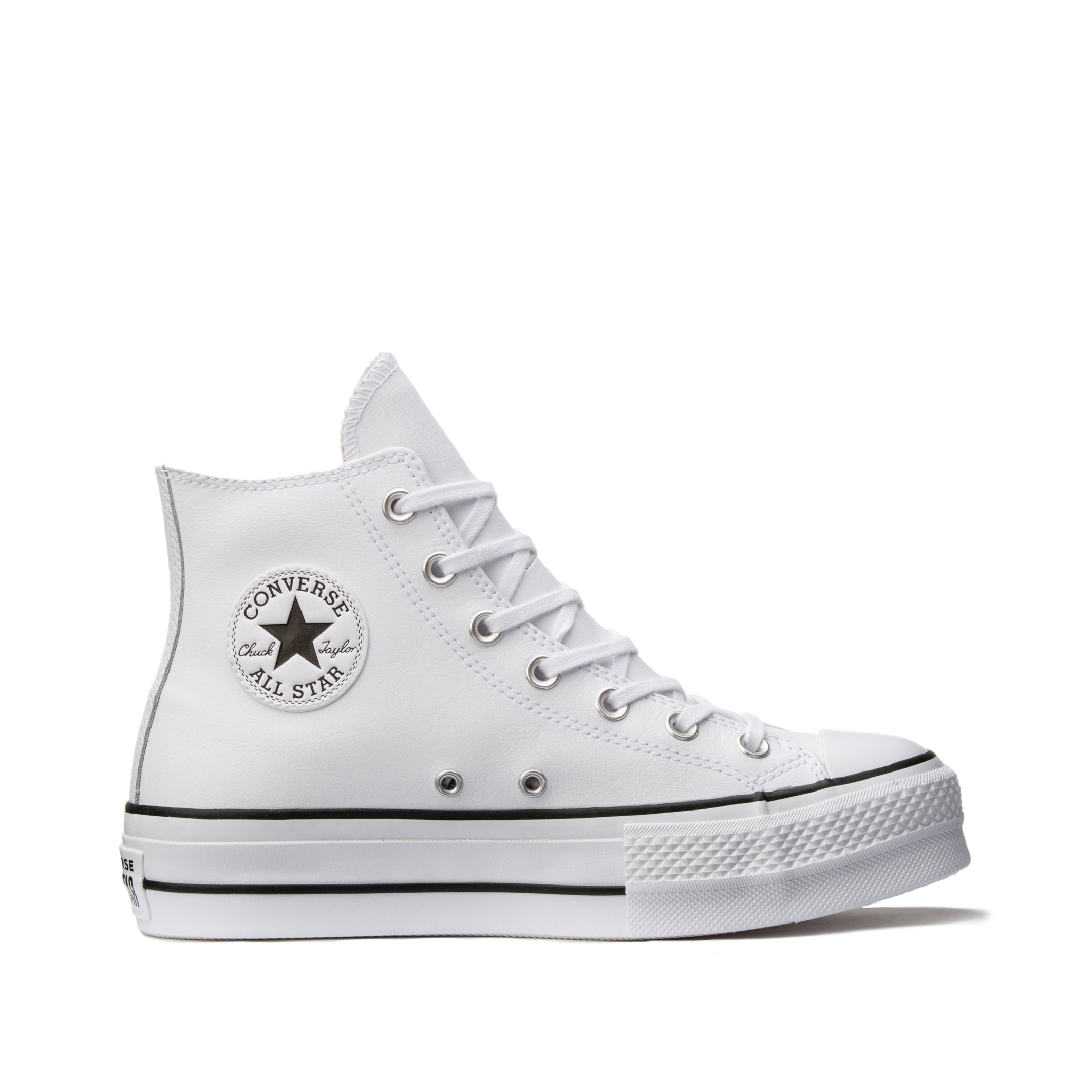 Bloeien Edele Isaac Chuck taylor all star lift leather hi trainers, white, Converse | La Redoute