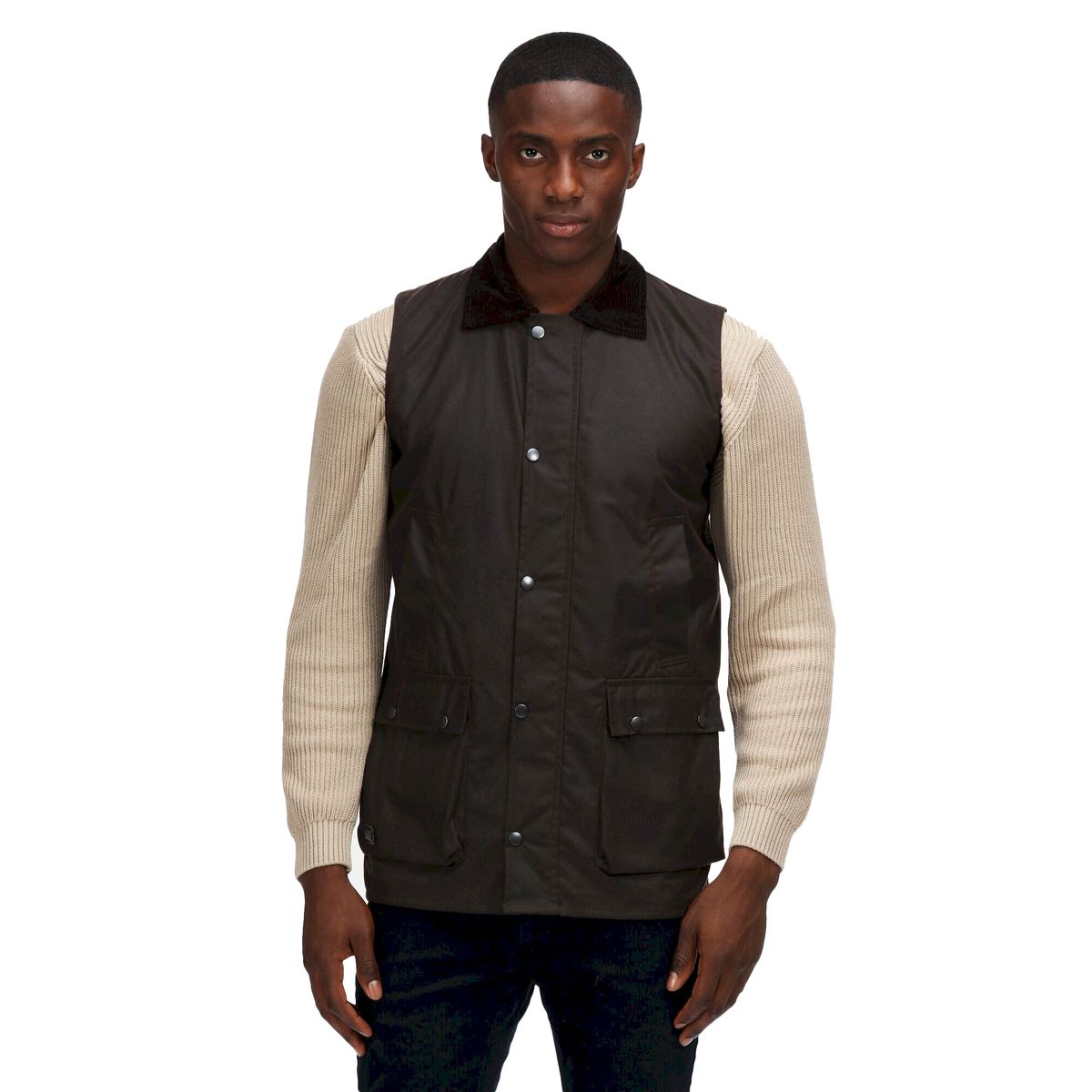 Gilet sans manche outlet homme marron