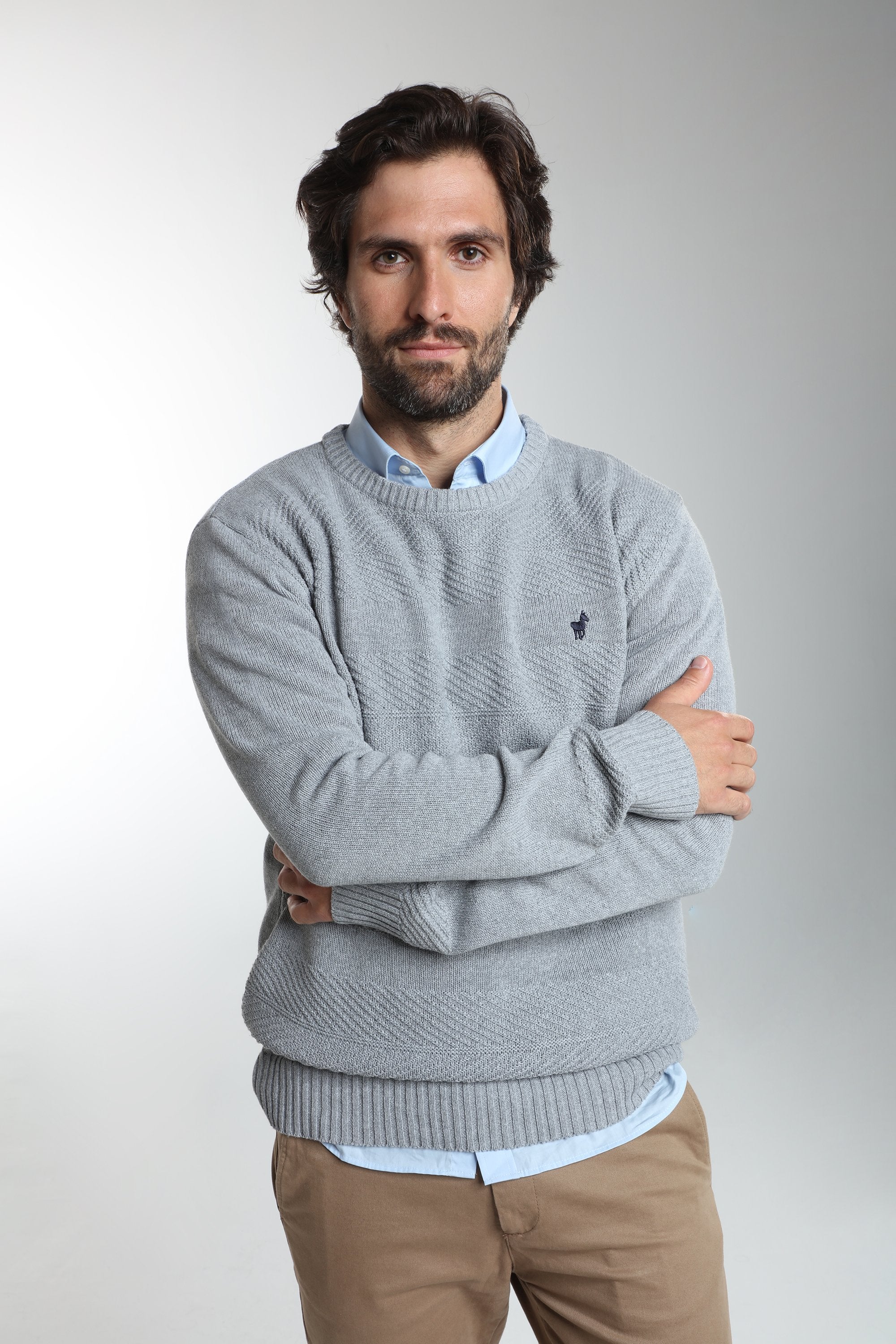 Pull col rond en coton LUKA, GENTLEMAN FARMER
