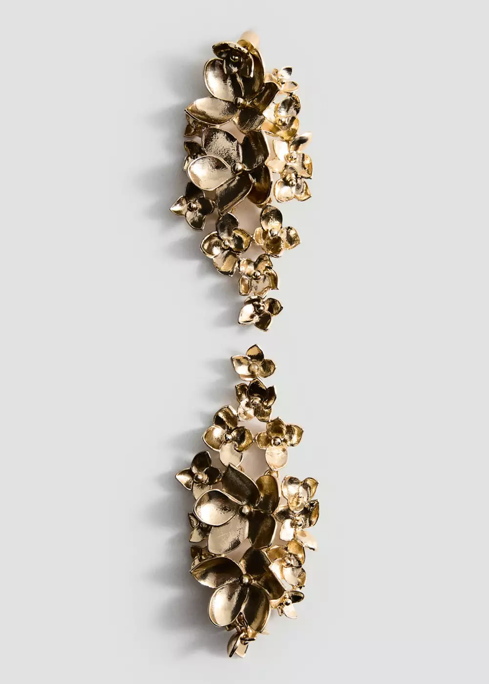 Boucles d'oreilles pendantes fleurs, MANGO