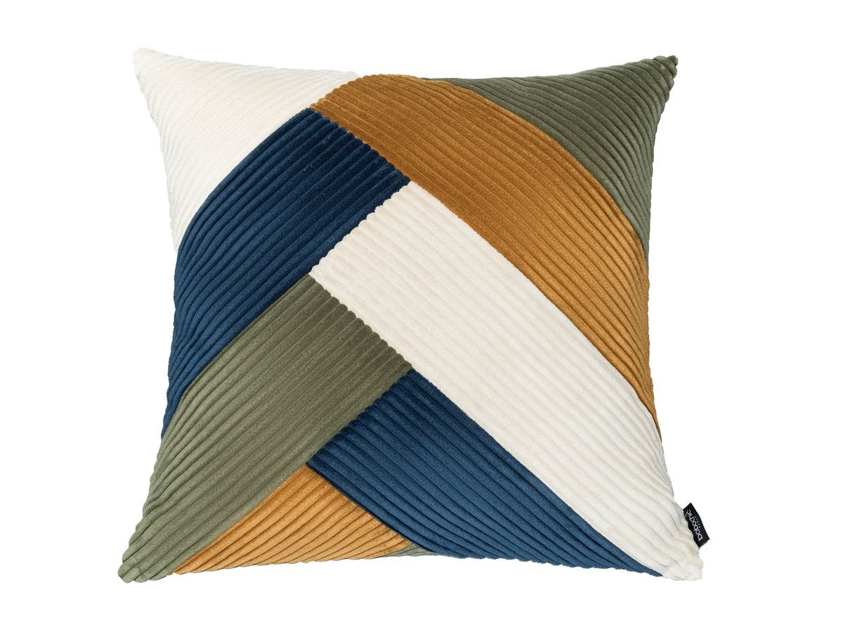 Lot de 2 coussins velours côtelé 60x60 cm, LARA, BOBOCHIC
