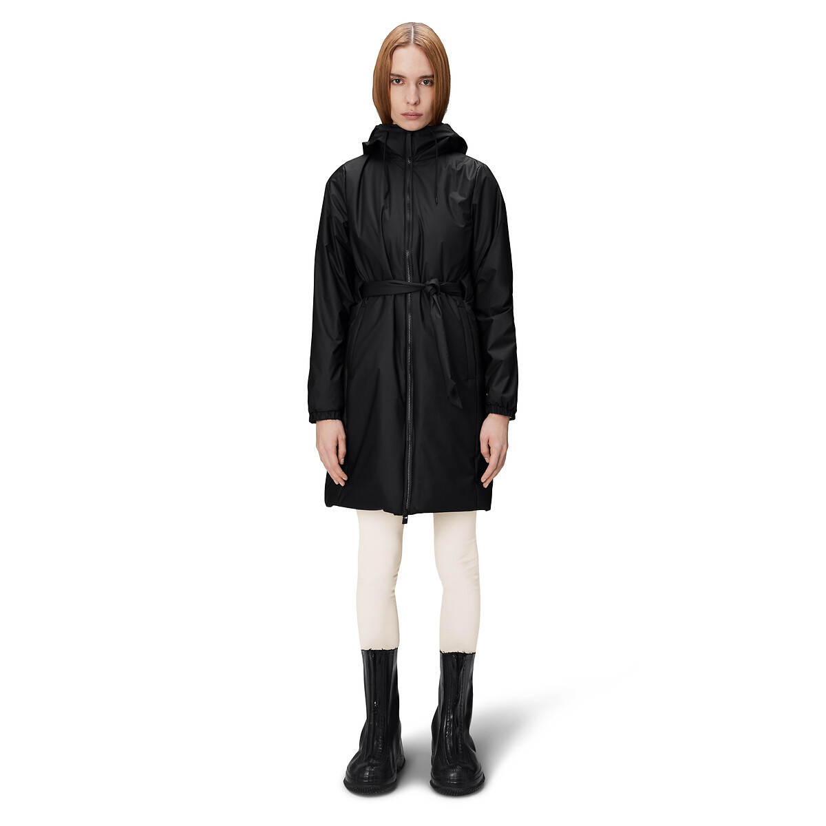 Lohja Long Insulated Curve Jacket, RAINS