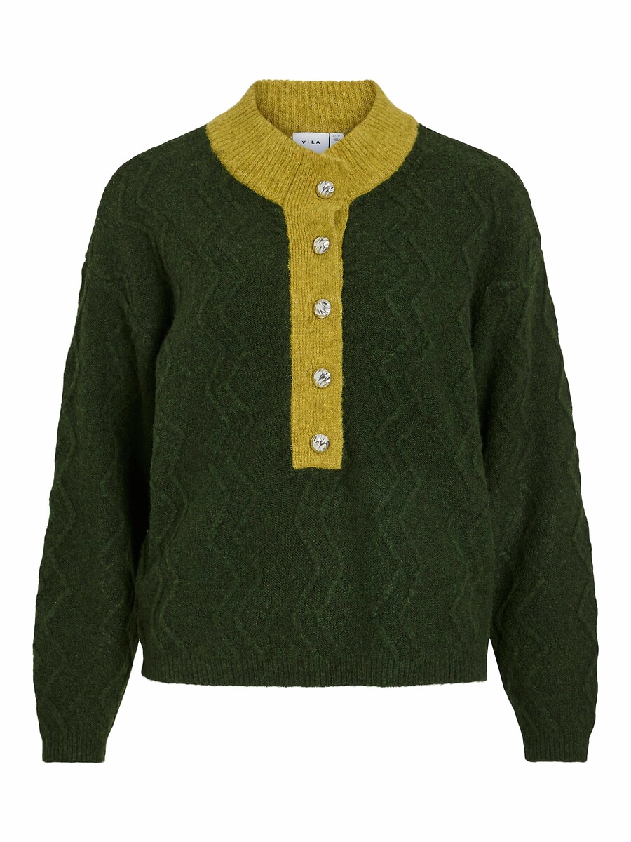 Two-Tone Button-Down Jumper, VILA