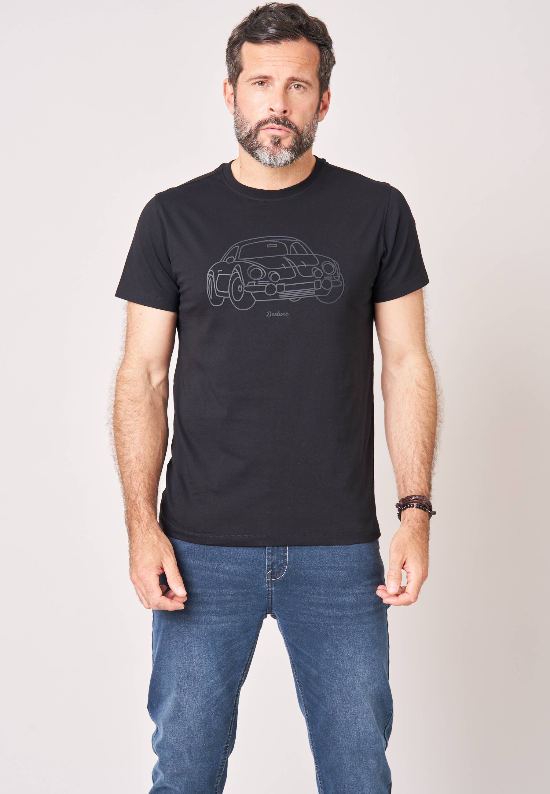 T-shirt regular homme en 100% coton avec imprimé en relief DUSTBORN, DEELUXE