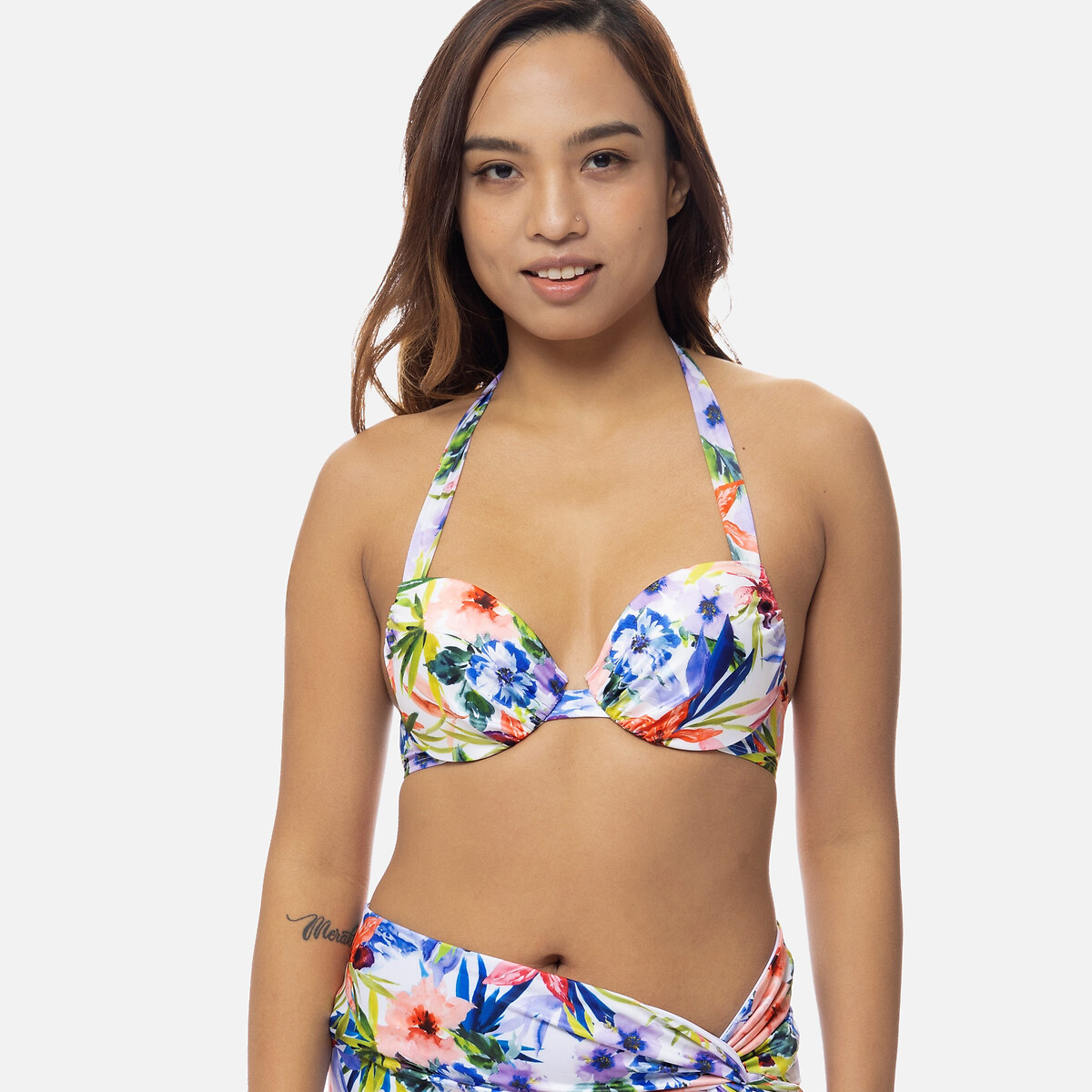 Firefly MEA Parte Superiore Del Bikini Tankini Mea II, Nero/Bianco, Taglia 42B Donna