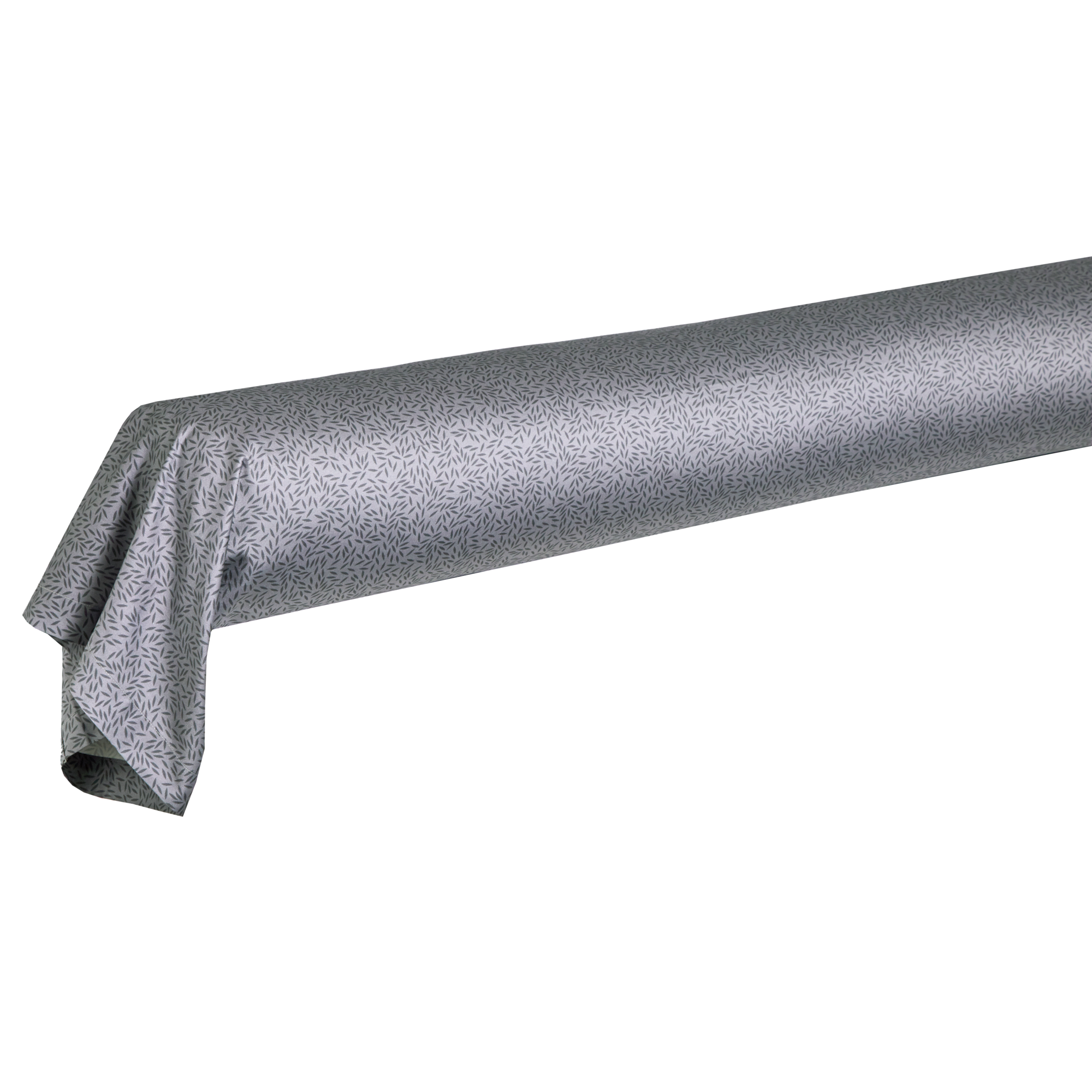 Taie de traversin satin de coton Jardins de Babylone, BLANC DES VOSGES