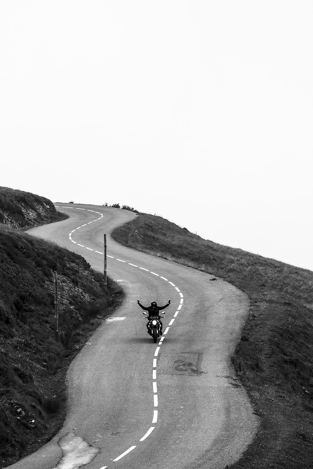 Tableau balade solitaire en moto, HEXOA
