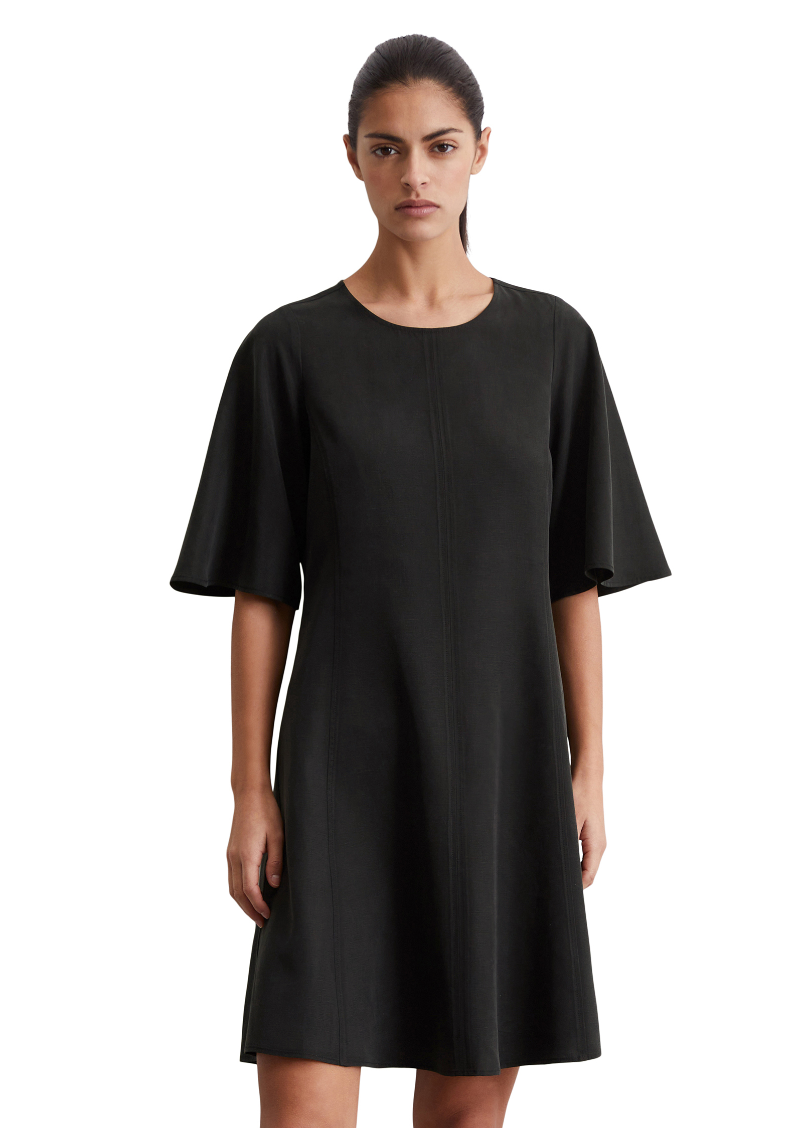 Mini-robe évasée en mélange TENCEL™ Lyocell-lin, MARC O'POLO