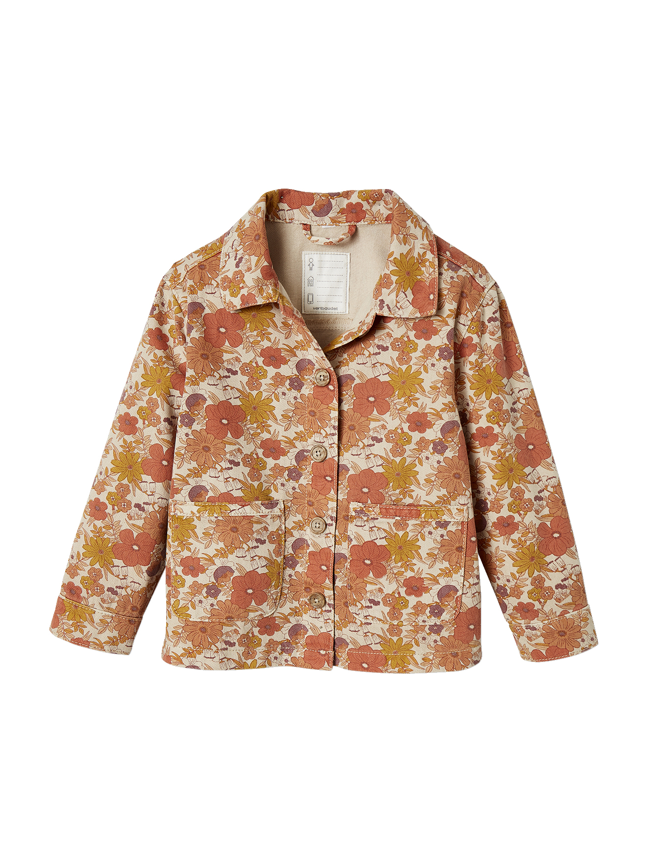 Veste imprimée fleurs, VERTBAUDET