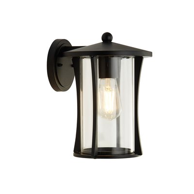 Outdoor Black Wall Light with Clear Glass SO'HOME