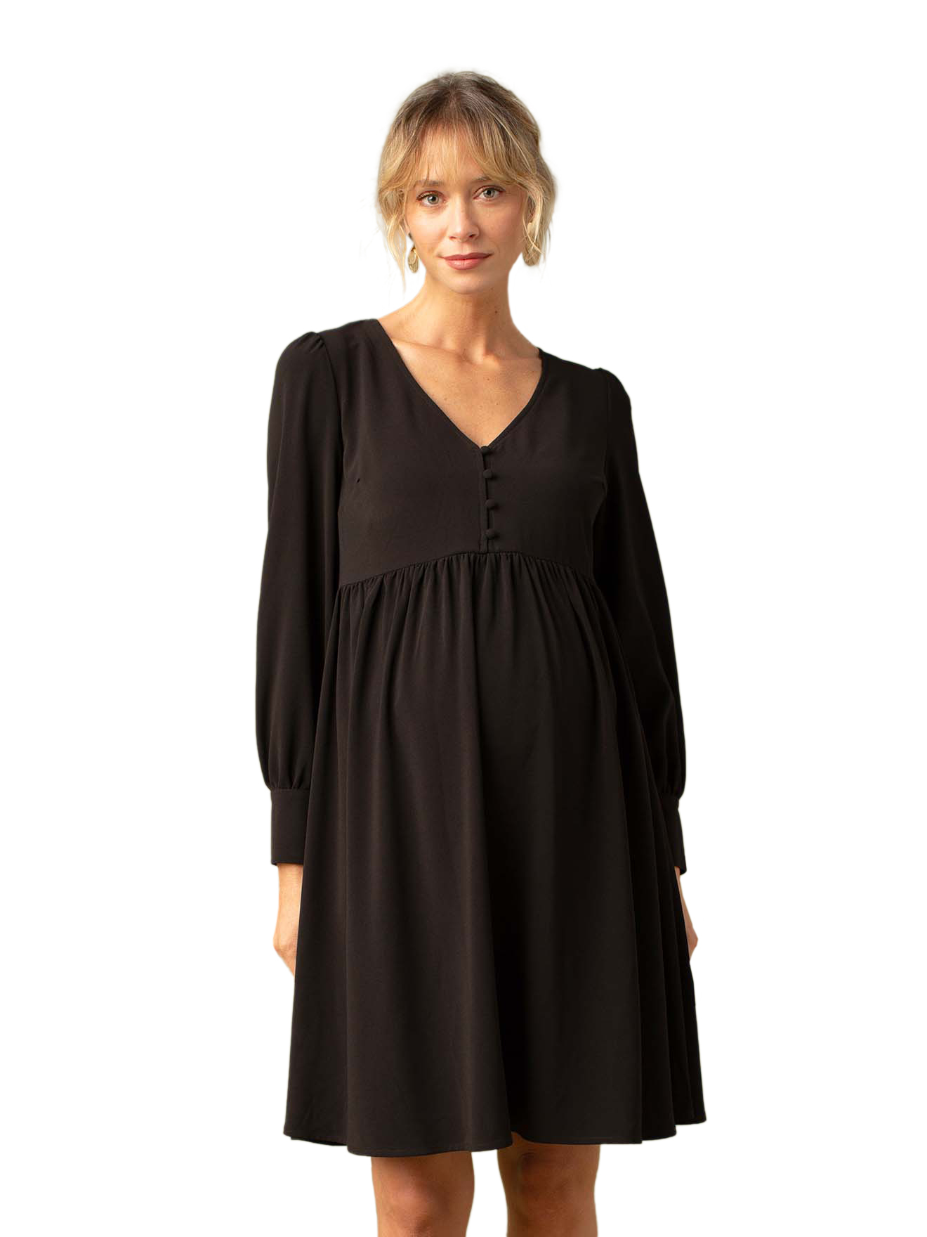 Robe en crêpe dos en dentelle grossesse, ENVIE DE FRAISE