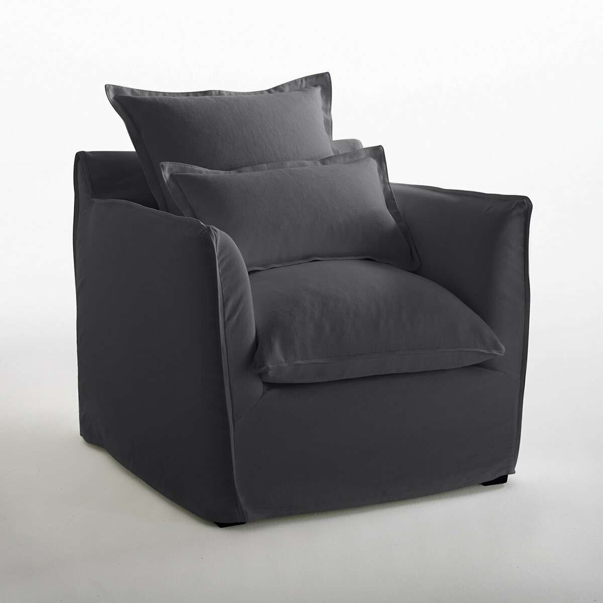 LA REDOUTE INTERIEURS Butaca algodnpolister confort bultex Odna Verde;Gris 1 plaza