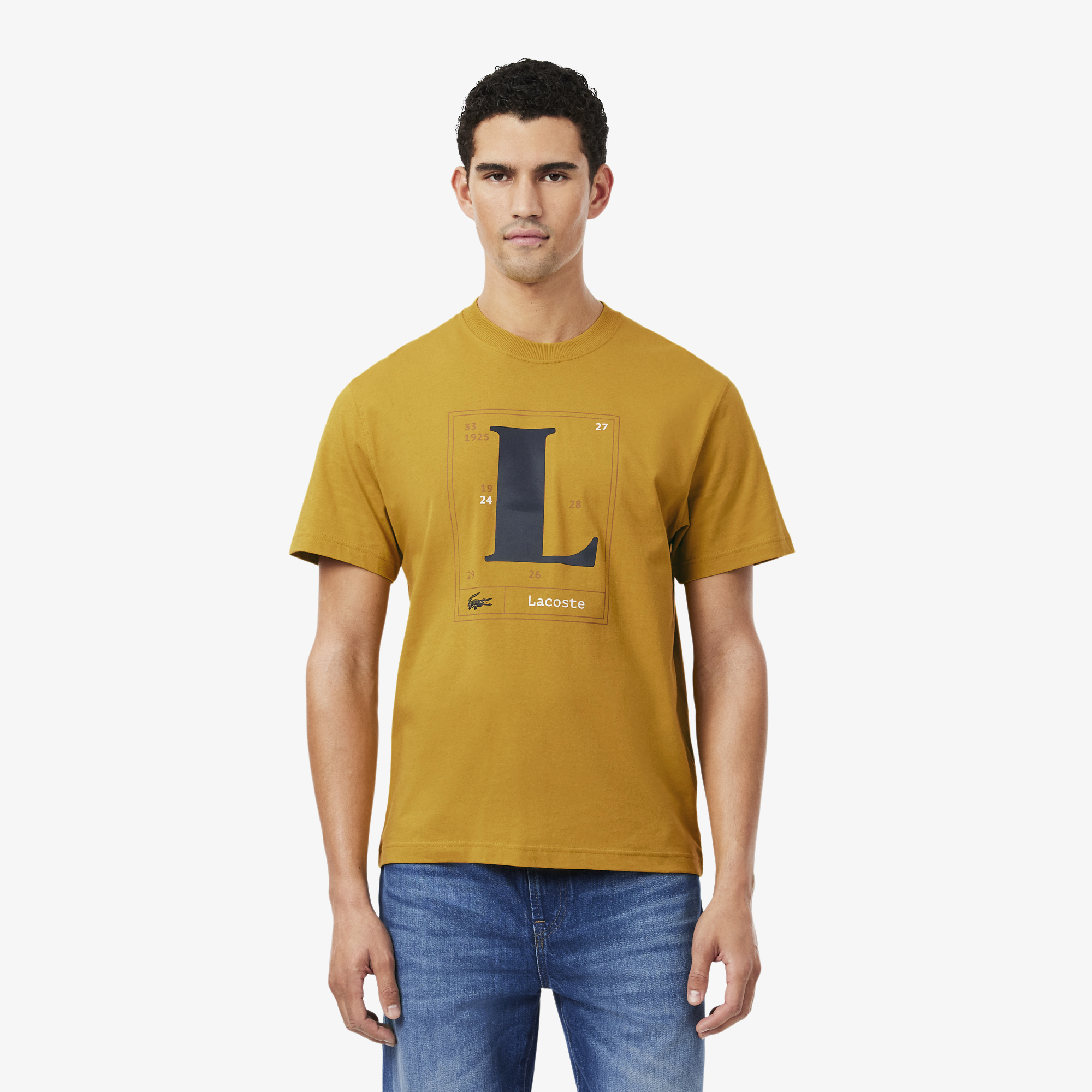 T-shirt jersey coton imprimé graphique, LACOSTE