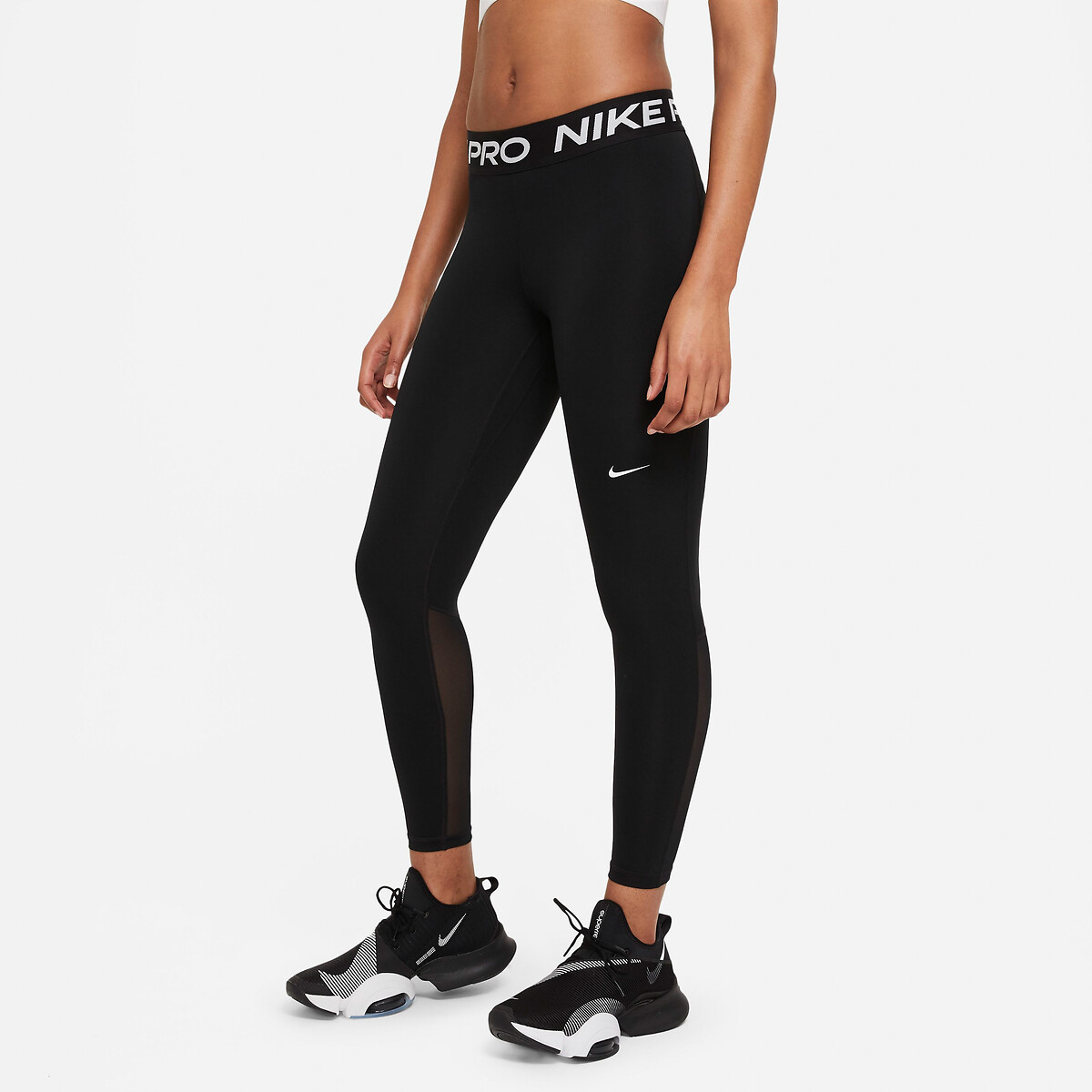 Leggings de deporte con logo en la pierna negro Nike La Redoute