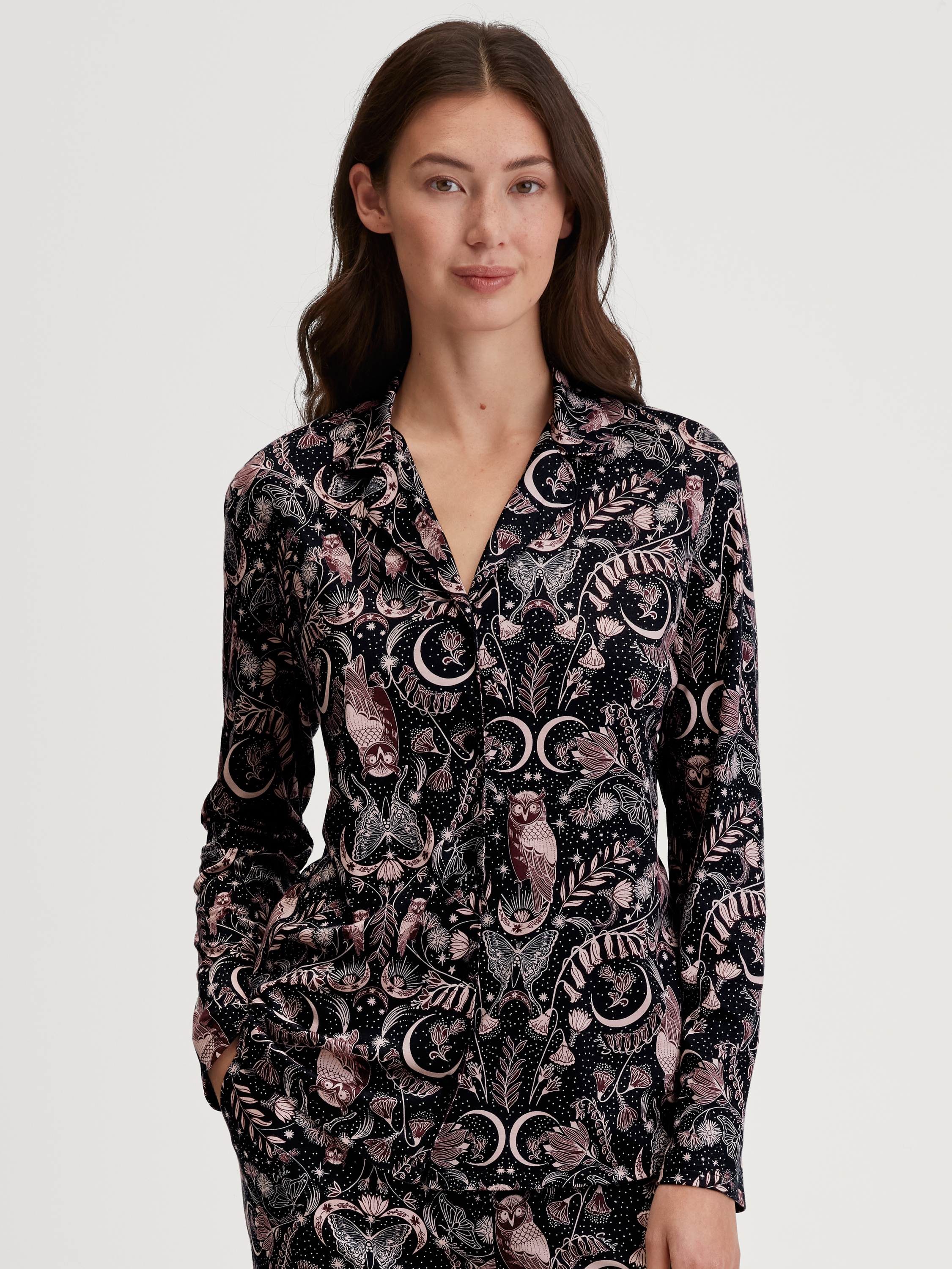 Shirt manches longues avec boutons – Mélange TENCEL™ Modal et soie manches longues Modal FAVOURITES, CALIDA
