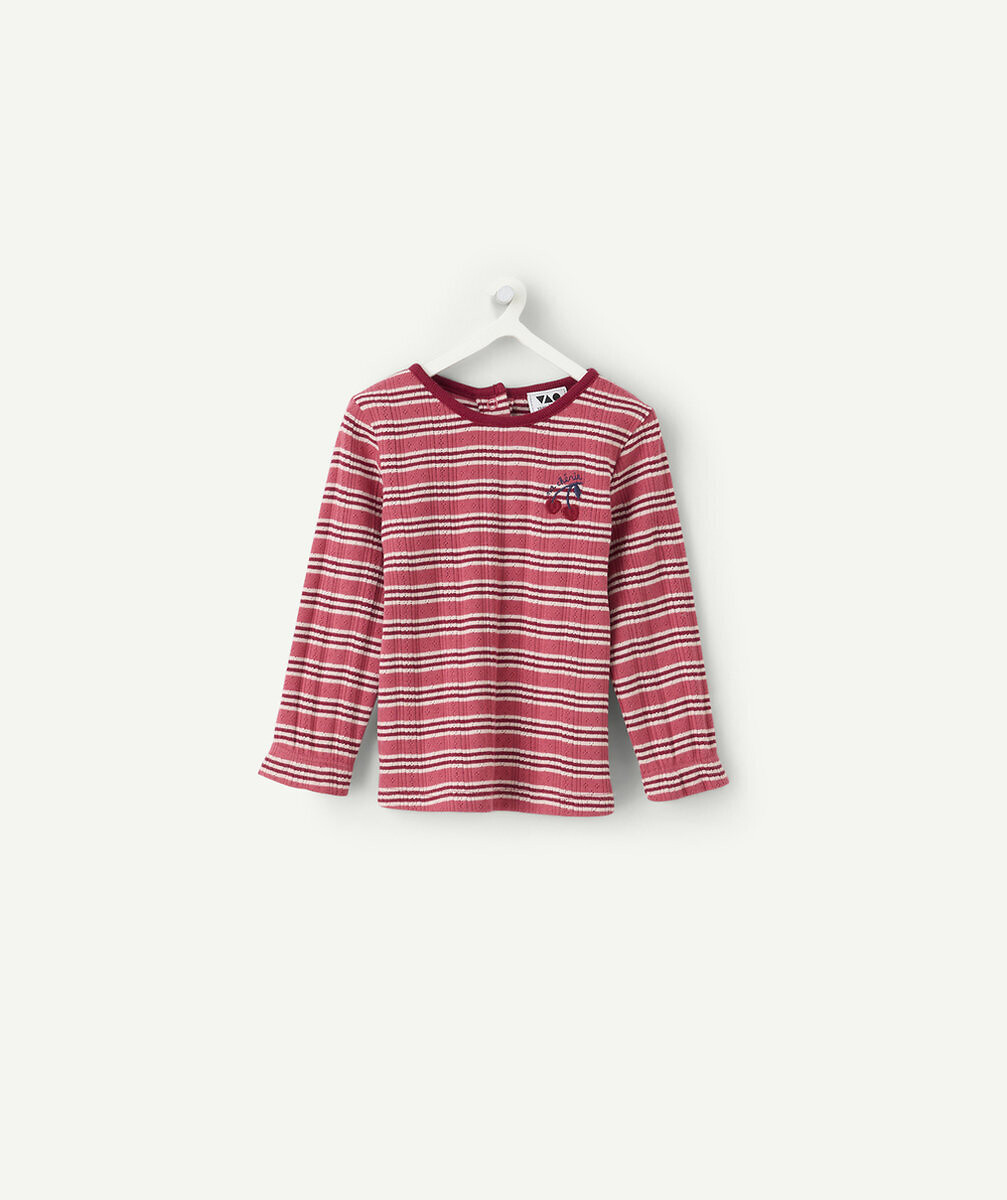 Gestreept T-shirt met lange mouwen, TAPE A L'OEIL