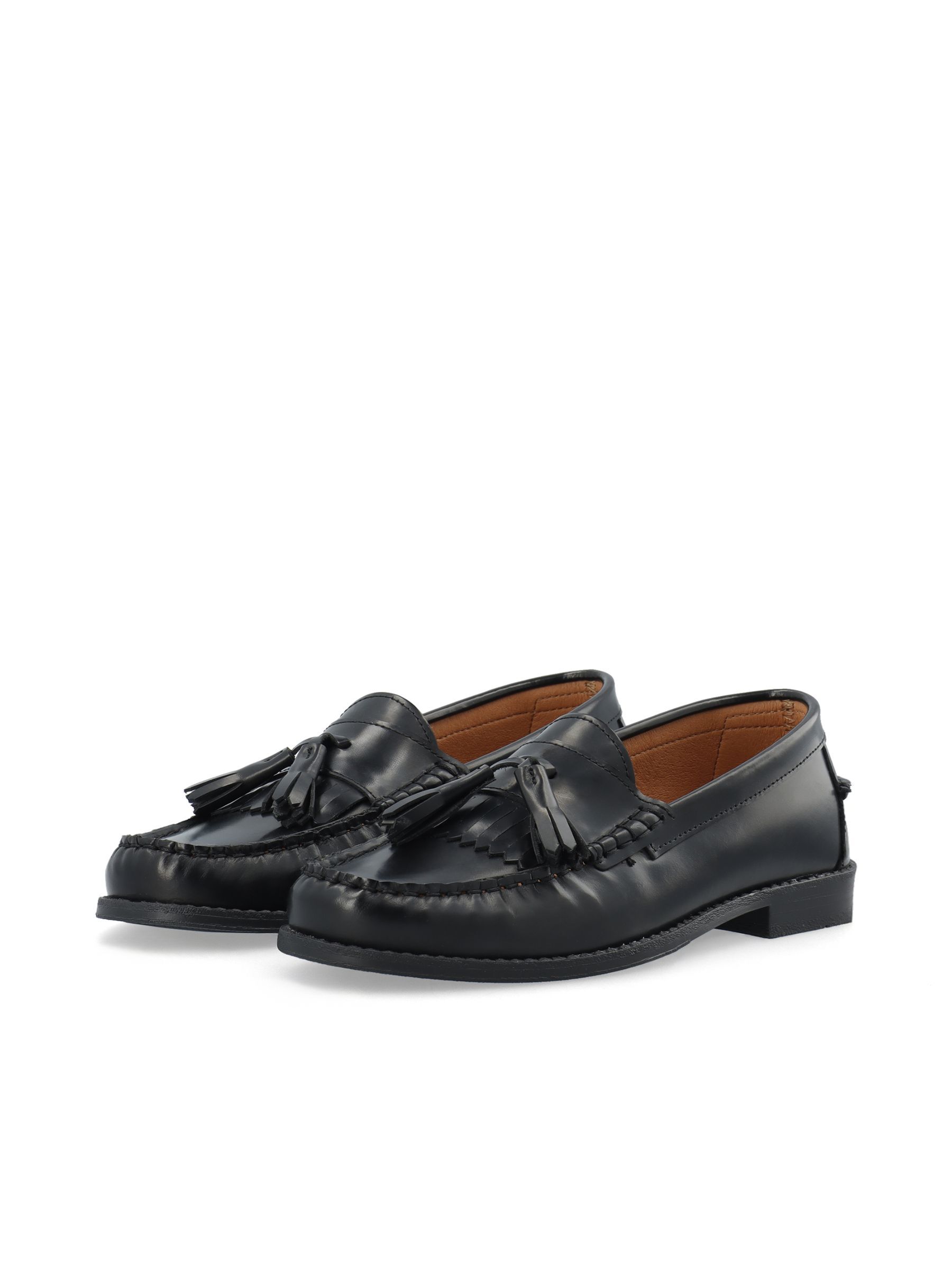 Mocassins En Cuir, BIANCO