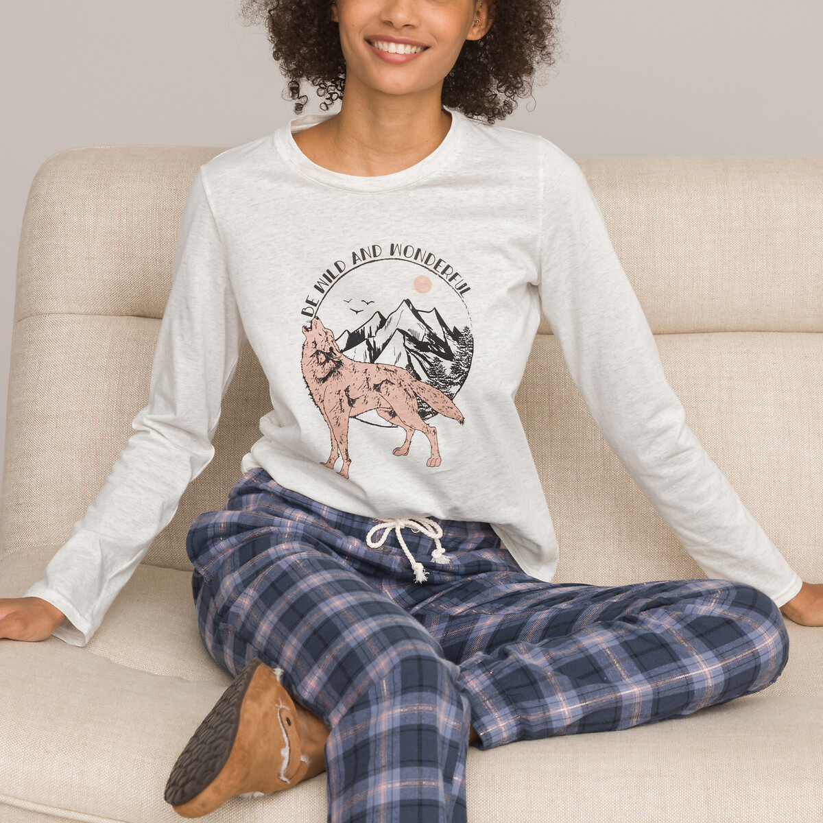 Pyjama en tricot Organique La Redoute Fille Vêtements Sous-vêtements vêtements de nuit Chemises de nuit & Nuisettes 