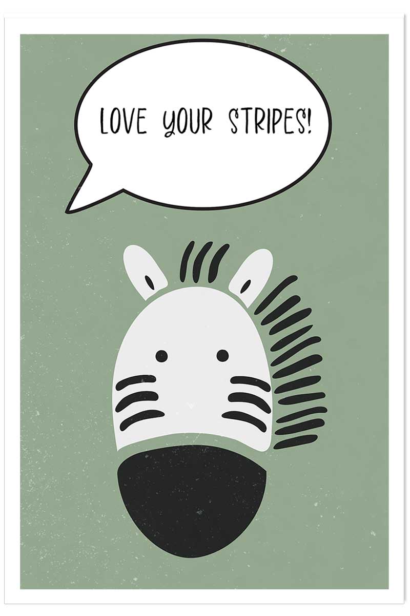 Affiche enfant zebre, HEXOA